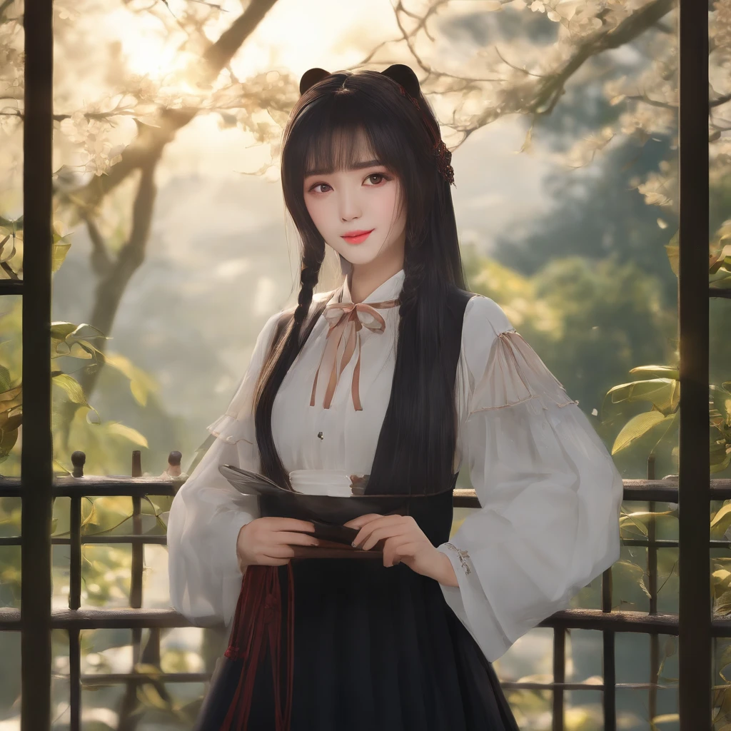 Draw a river with a small village, anime beautiful peace scene, Very beautiful landscape., Landscape art, Landscape Art Details, Very beautiful digital art., The beauty of natural landscapes, UHD 4K beautiful art, Very beautiful photos., beautiful nature, landscape wallpaper, really beautiful nature, beautiful digital artwork, beautiful background, Cherry trees, Anime style masterpiece, bestquality,3d rending jobs ,style .3DMM,close up shot,portrait, .3D,1girls, bara, multicolored hair, blue hair, Black Hair, necklace, freckles, jewelry, two-tone hair, sideways glance, Realistic, Upper body, simple background, bangs, look away, Short Hair Hair, parted lips, Black eyes, lips, gothic, choker, Makeup, moles, black shirt, shirt, Watermark young girl holding coffee cup in hand, Cute Girl, Nice cute face., Cute-adjusted-face, sakimi chan, chiho, Yoshitomo Nara, young cute face, beautiful japanese girls face, Brown hair and big eyes., Pretty Cute Girl, beauty
