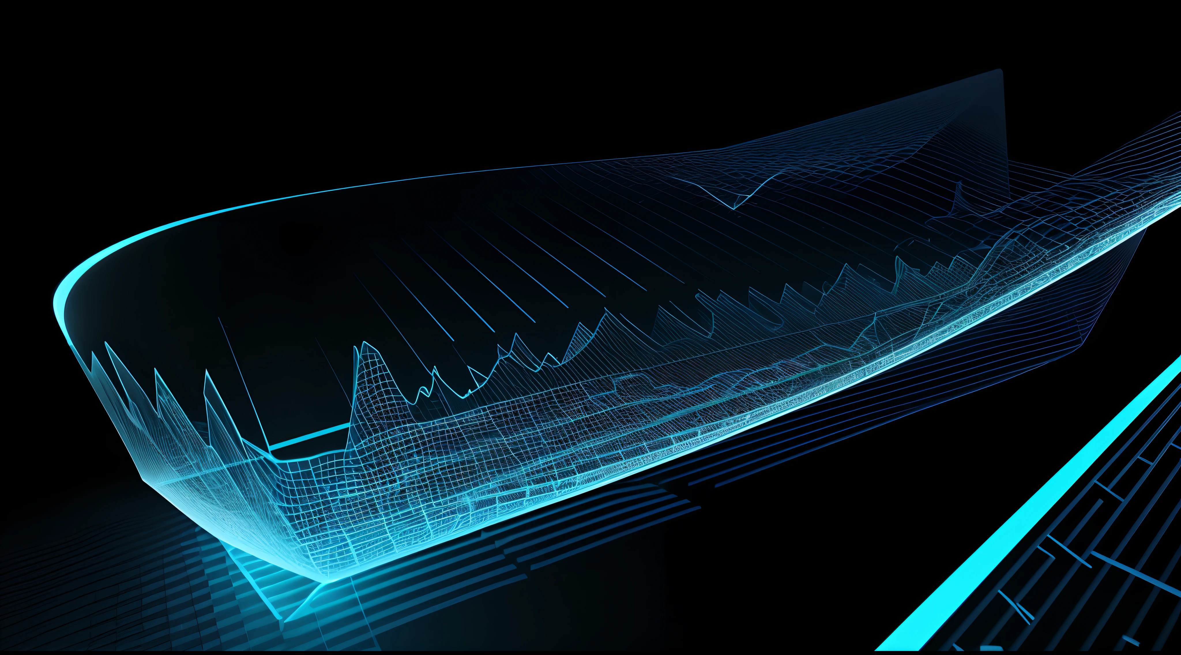 Engaging 3D visualization featuring stunning graphs、glinting