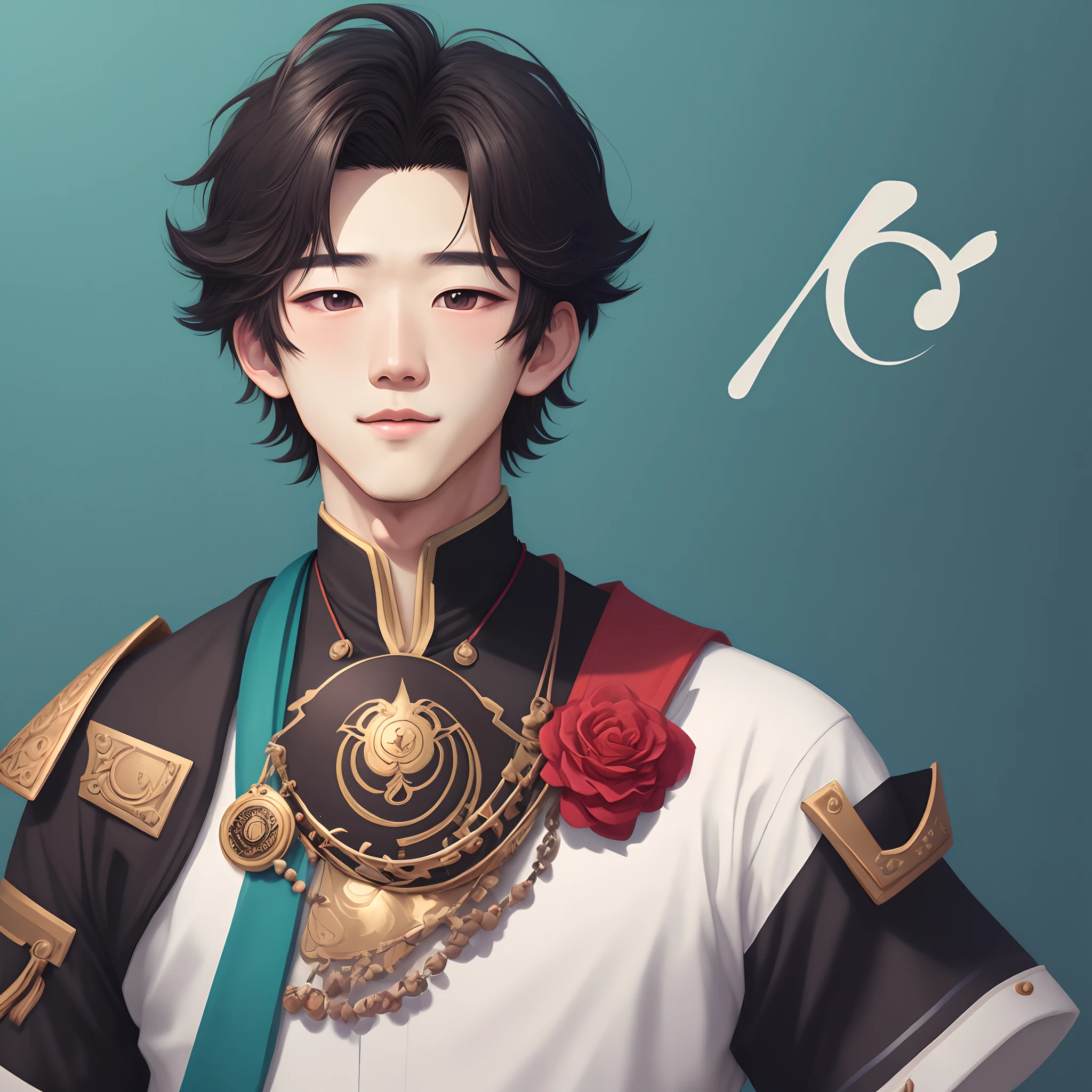 Illustration style rasboss type beautiful boy