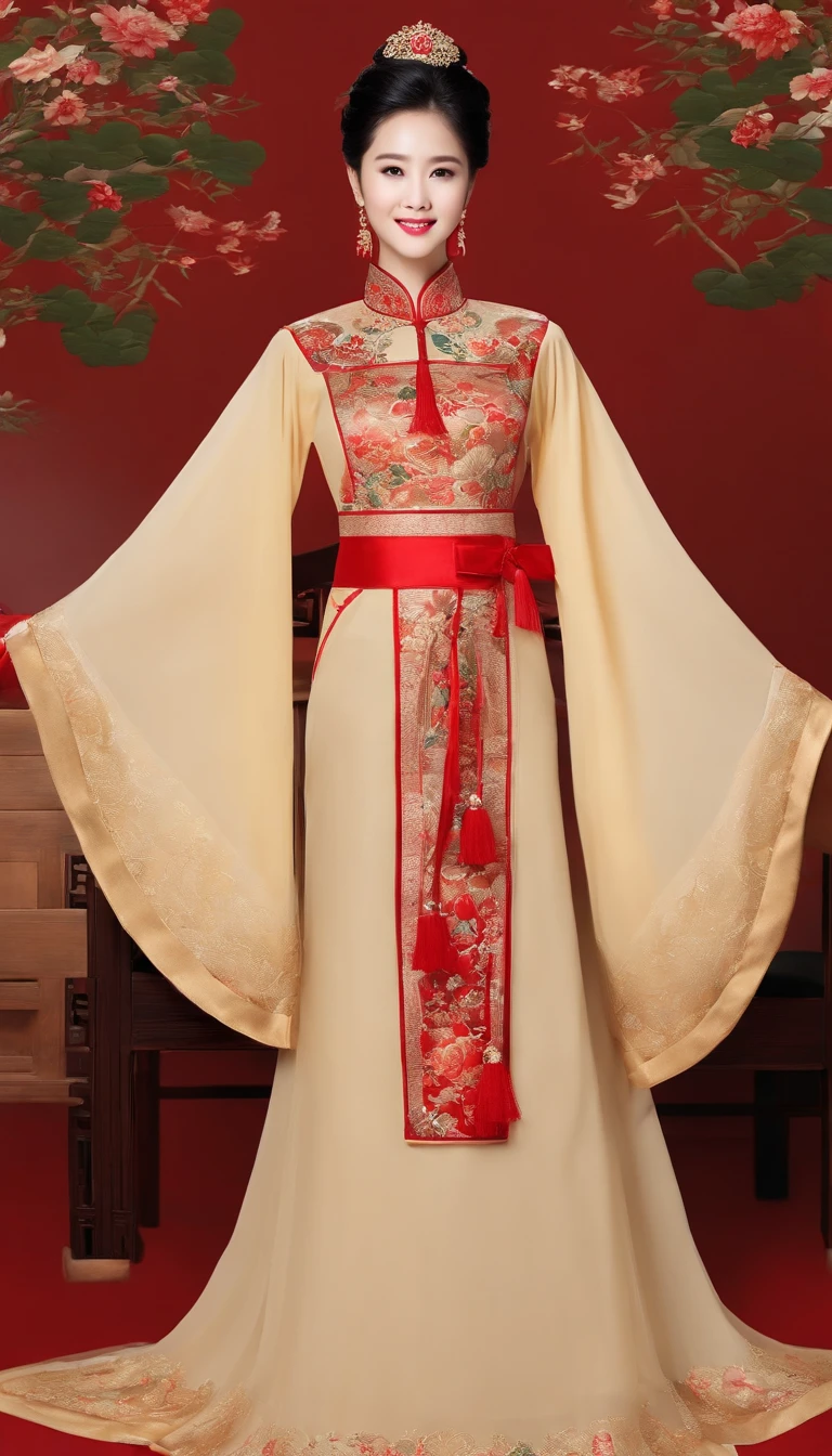 Cut and Silhouette: Choose a tailored cut to highlight the curves and elegance of women. Consider using an A-line skirt or a fitted qipao-style design to showcase the graceful figure of women.
Select Chinese-themed fabrics: Choose traditional silk fabrics that are both soft and smooth with good drape. Additionally, linen fabrics can also be a great choice to convey a natural and refreshing Chinese style.
Incorporate Chinese elements: Integrate traditional Chinese patterns or embroidery into the design, such as Chinese knots, floral and bird patterns, and cloud motifs. These elements can be used on collars, cuffs, or skirt hems to create a rich Chinese cultural atmosphere.
Attention to detail: Pay attention to the fine details of the clothing, such as adding delicate hand-embroidery on the collar, cuffs, or skirt hem, or using special buttons, eyelets, and other decorations. These details can enhance the luxury and delicacy of the garment.
Color scheme: Use traditional Chinese color schemes, such as red, gold, and emerald green, which symbolize auspiciousness and prosperity. Choose suitable color combinations based on the theme and occasion of the design.
Clothing accessories: Pair the clothing with traditional Chinese accessories, such as hair ornaments, earrings, bracelets, etc., to complement the overall Chinese style. At the same time, you can also choose some simple modern accessories to balance the overall design aesthetic.
Suitable occasions: Consider the occasions and purposes of the designed women's clothing based on the role-playing requirements. For example, if it's for a historical costume role-play activity, you can design a magnificent court attire. If it's for a traditional ancient wedding, you can design an elegant and solemn wedding gown.