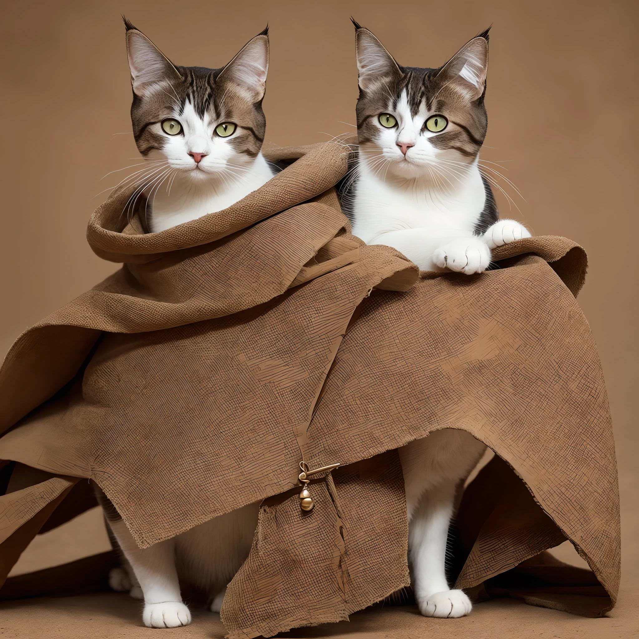 A cat dressed in ancient clothing --auto