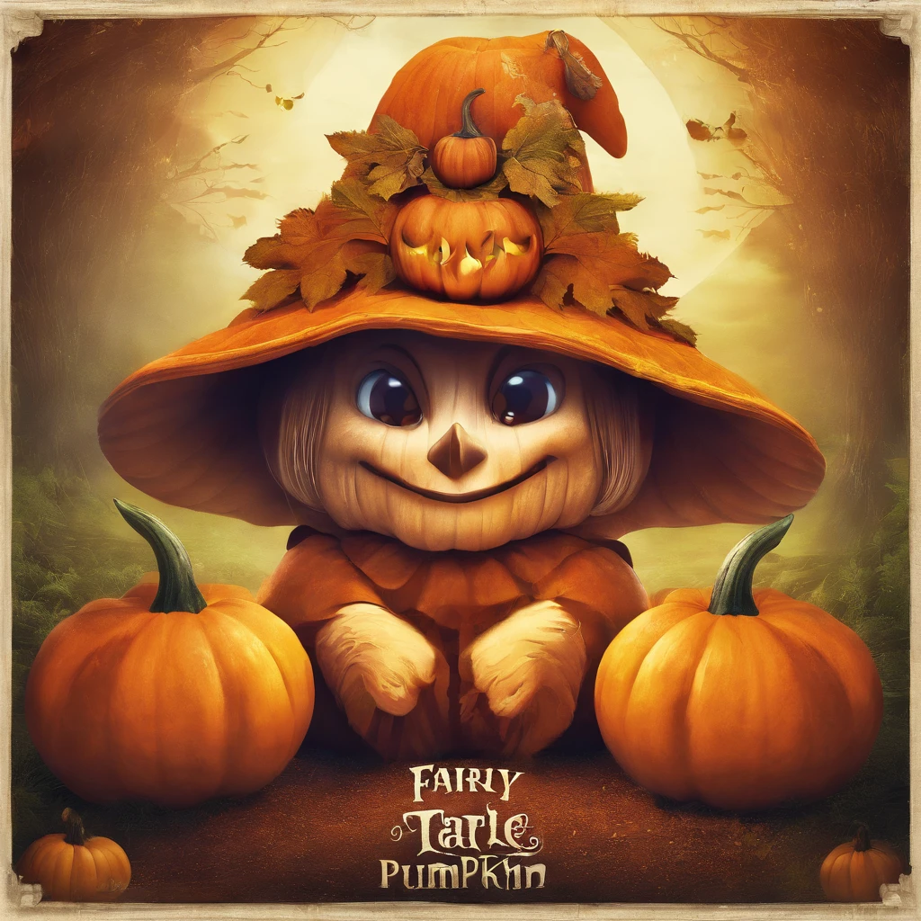 Pumpkin Little Monster movie poster,Highest image quality,Cinematic texture,A masterpiece,tmasterpiece,