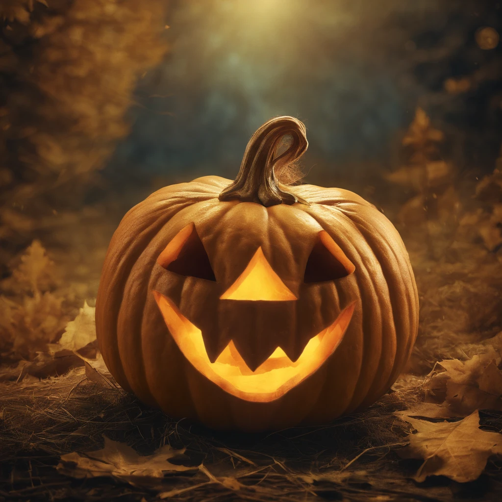 Pumpkin Little Monster movie poster，Highest image quality，Cinematic texture，A masterpiece，tmasterpiece，