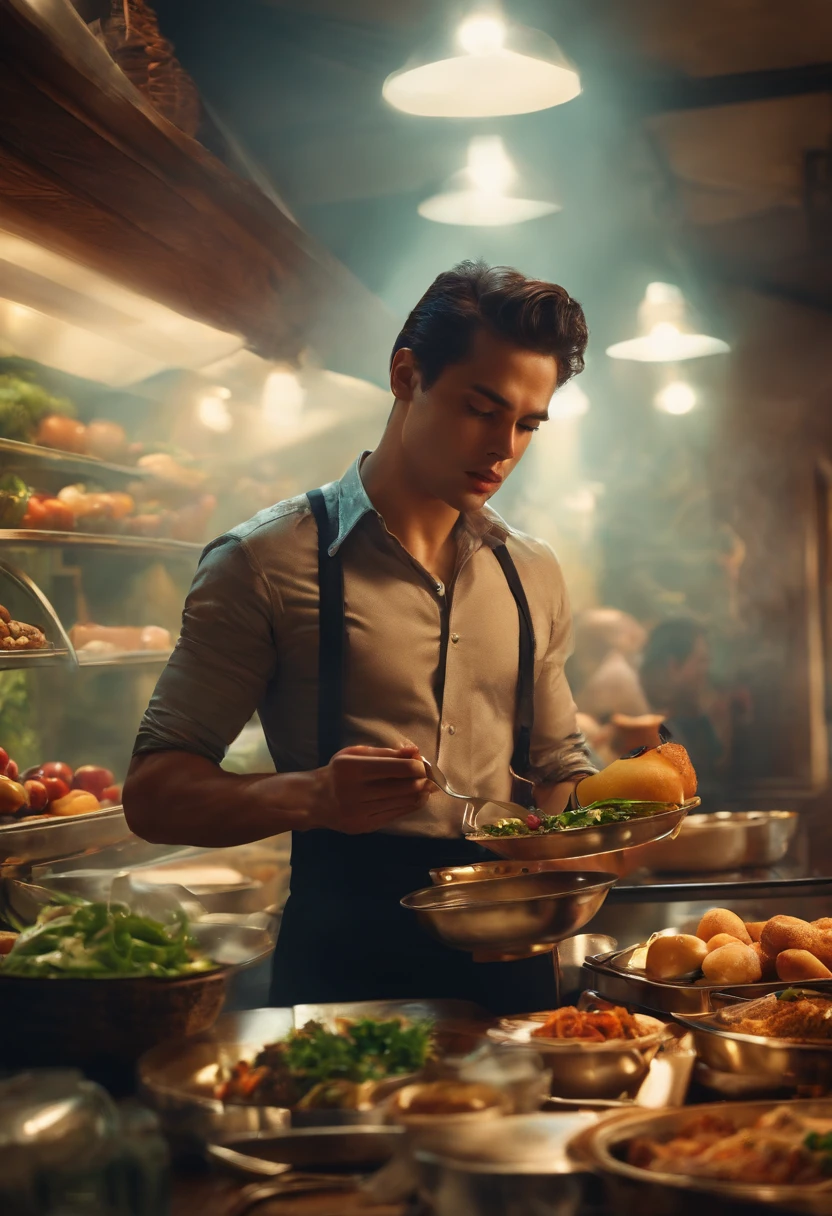 You are a man and now on a diet。But I'm hungry and not sure whether to eat