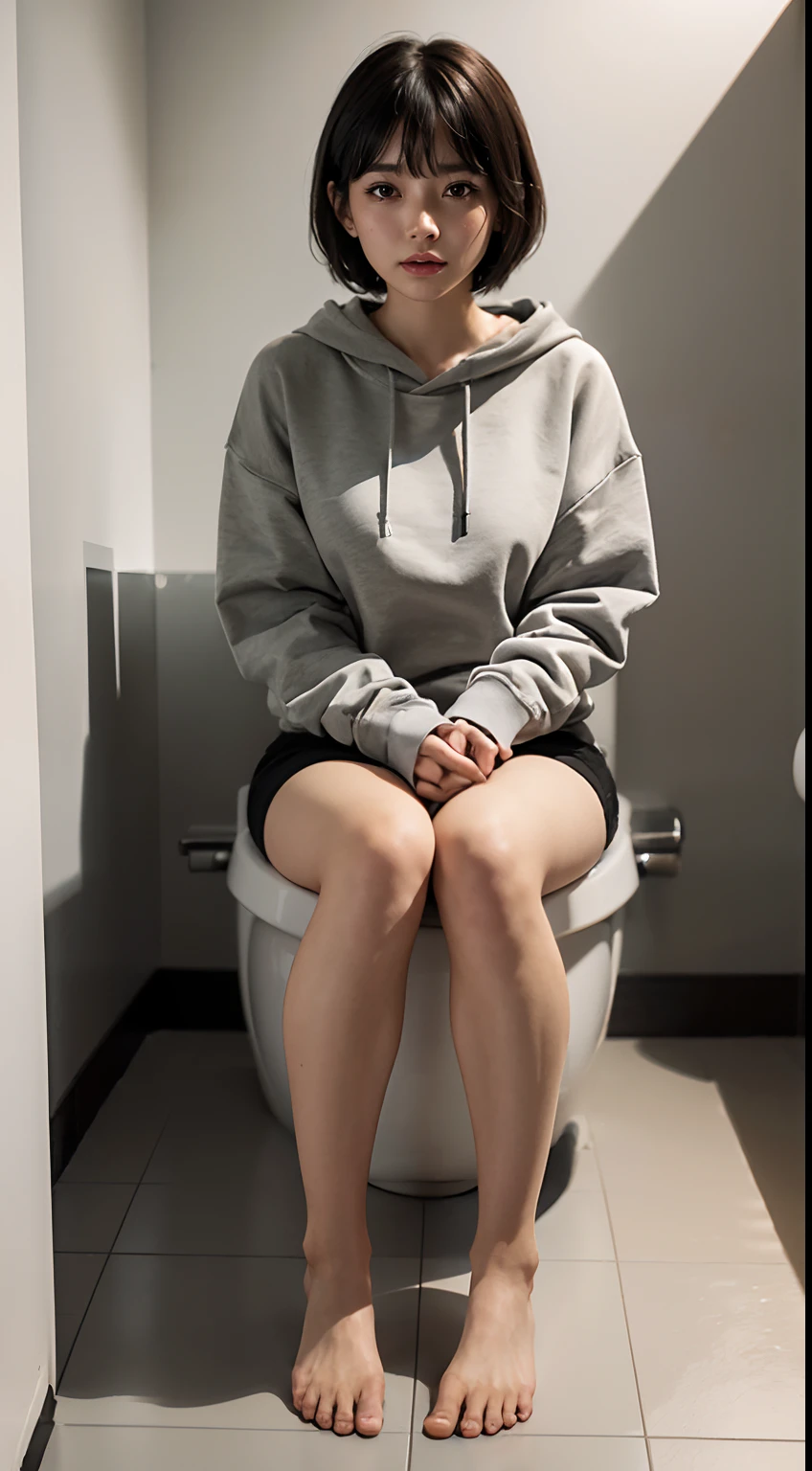 ((Voyeur angle))、Beautiful Japanese Woman、hugetits、Big size T-shirt、傑作 highest quality 高解像度 , ((((toilet))))、Long Bangs、(((surprised)))、((Her long hair was tied up in a messy bun.:1.1))、Earrings、((Delicate photo))，(Detailed RAW photos of girls), (Tabletop:1.25), (highest quality:1.6), (超A high resolution:1.5), (Realistic:1.75), 8k resolution, Canon EOS R5, 50mm, Absurd, Ultra-detailed,Cinema Lighting、Take off your pants and skirt at your feet:1.25、toiletに座る、The lower half is naked、mini skirt、パンティーBeautiful Japanese Woman、huge 、傑作 highest quality 高解像度 , ((((toilet))))、toiletルーム、Long Bangessy hair bun)、Earrings、((Delicate photo))，(Detailed RAW photos of girls), (Tabletop:1.25), (highest quality:1.6), (超A high resolution:1.5), (Realistic:1.75), 8k resolution, Canon EOS R5, 50mm, Absurd, Ultra-detailed,Cinema Lighting、Take off your pants and skirt at your feet:1.25、toiletに座る、The lower half is naked、mini skirt、((Panties slipping down))