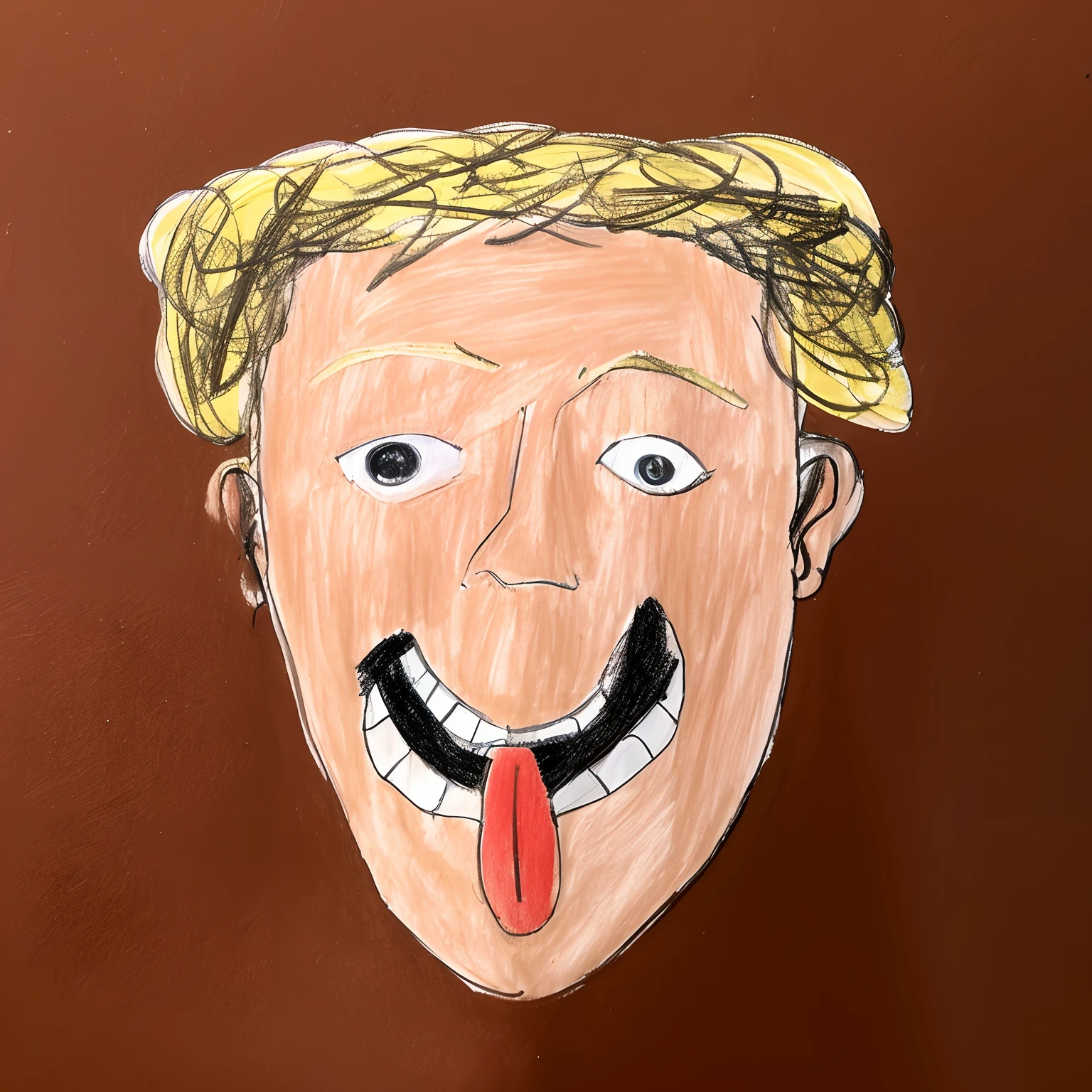 a closeup of a drawing of a man with a hat in, inspirado em Harry Beckhoff, Retrato de Trump, cara dos desenhos animados, Directed by: Harry Beckhoff, Portrait of Crazy Post Malone, Retrato de Donald Trump, Non-style portrait of Craola, Rosto finamente ilustrado, O rosto de Donald Trump, retrato dos desenhos animados, Pintura de Donald Trump, Human head with blond hair