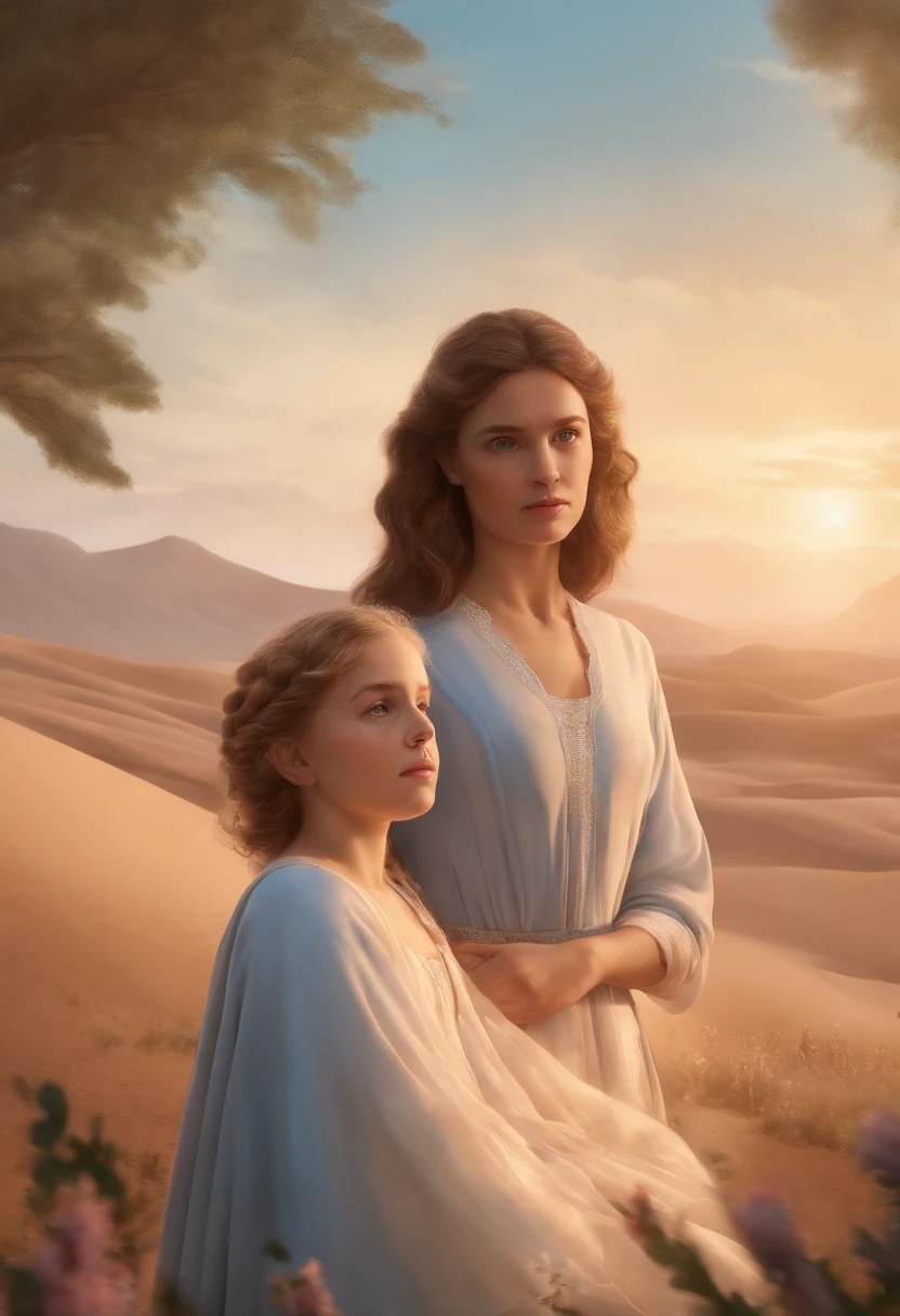 Background and Colors: A soft background with shades of light blue and pale pink conveys a sense of calm and hope. These colors create a warm atmosphere, symbolizing the book's emotional journey.

Main characters: The cover features two central figures. A woman, representing Sophia, looks towards the horizon with a determined yet vulnerable gaze, suggesting the internal struggles she faces throughout the story. Next to her, a male figure, probably Luke, is shown in profile, with a posture that conveys remorse and determination, symbolizing the search for redemption and forgiveness.

Presence of the Child: Between the two characters, there is the image of a young child, possibly Clara, with a curious and affectionate gaze. This representation highlights the importance of innocence and curiosity in the plot, as well as emphasizing the impact of family relationships on the narrative.

Elements of Emotional Depth: The figures are slightly blurred, suggesting the presence of hazy memories and past traumas. This highlights the theme of the emotional scars the characters carry, reinforcing the journey of healing and acceptance throughout the plot.

Title design: The title "Scars of the Past" is presented in elegant and expressive lettering, highlighting the sensitivity and strength of the emotions present in the story. It occupies a prominent position on the cover, conveying the central importance of the theme of personal overcoming and the search for redemption.