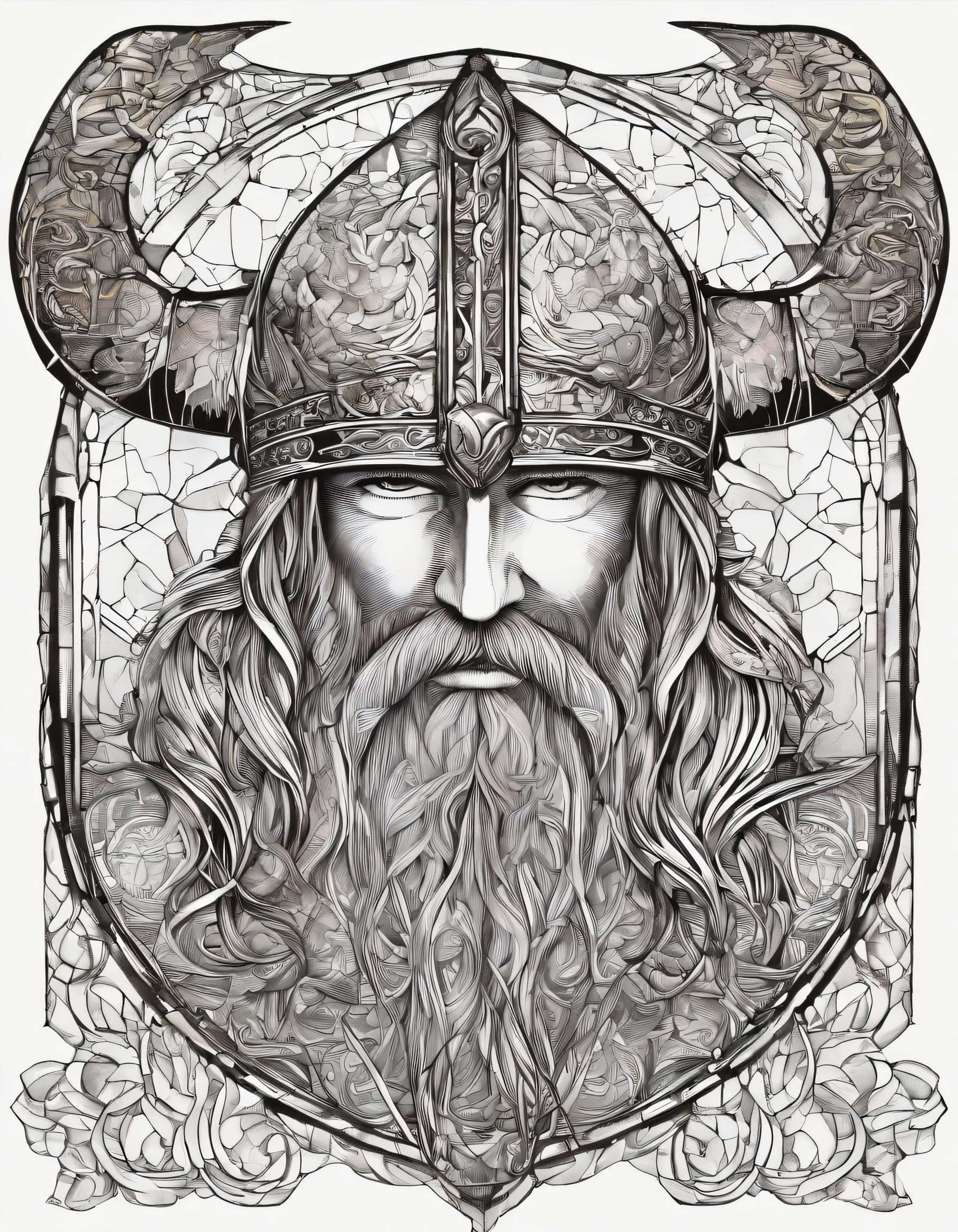 Viking in a white half mask, caneca, abelhas em detalhes, mel, Drunken, hidromel
