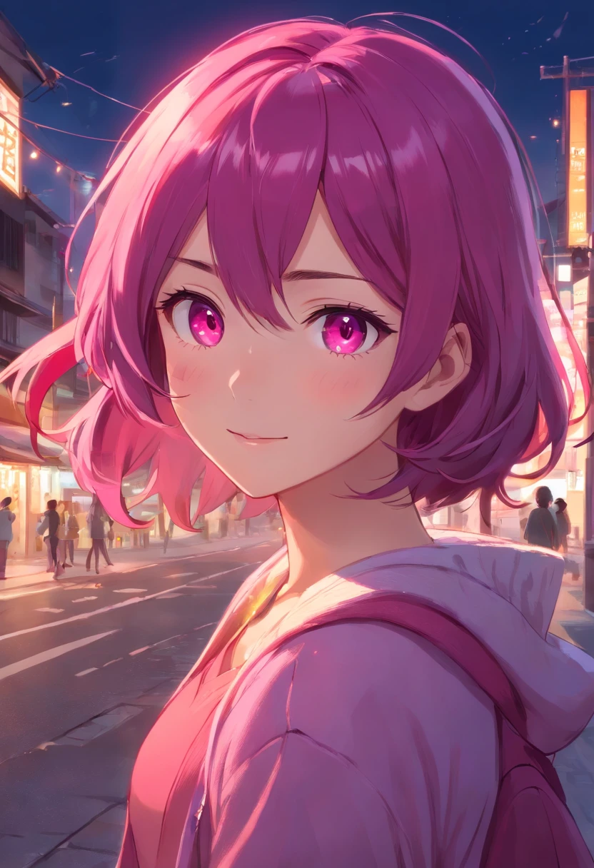 4k, Colas gemelas ,Destello de lente, cabello rosado ,mascara, delineador, Dios Rayos, 4k, 8k, La mejor calidad, Obra maestra, hiper detallado, Detalles intrincados, 1girl, solamente, Detallado, Pelo fuschia detallado ++, Ojos rosados detallados ++, Trazado de rayos, Sombra perfecta, Altas Resoluciones, ojos mejorados, pechos enormes, trompetas, succubus, sonrisa malvada, cejas estrechas, seductor, Colmillos, hiper detallado, Antecedentes interesantes, , Cara detallada, Ropa detallada. volumptuoso, sonrisa malvada, cardigan, cuerpo completo, Poner