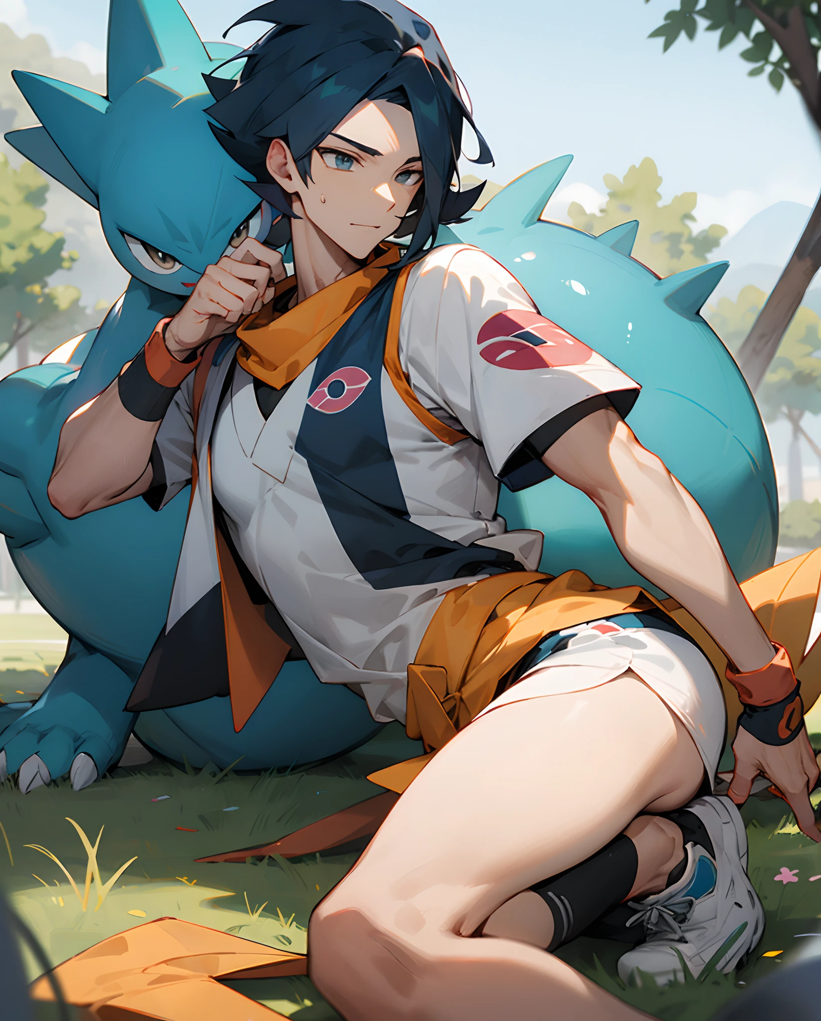 Pokémon Johto region sexy male trainer