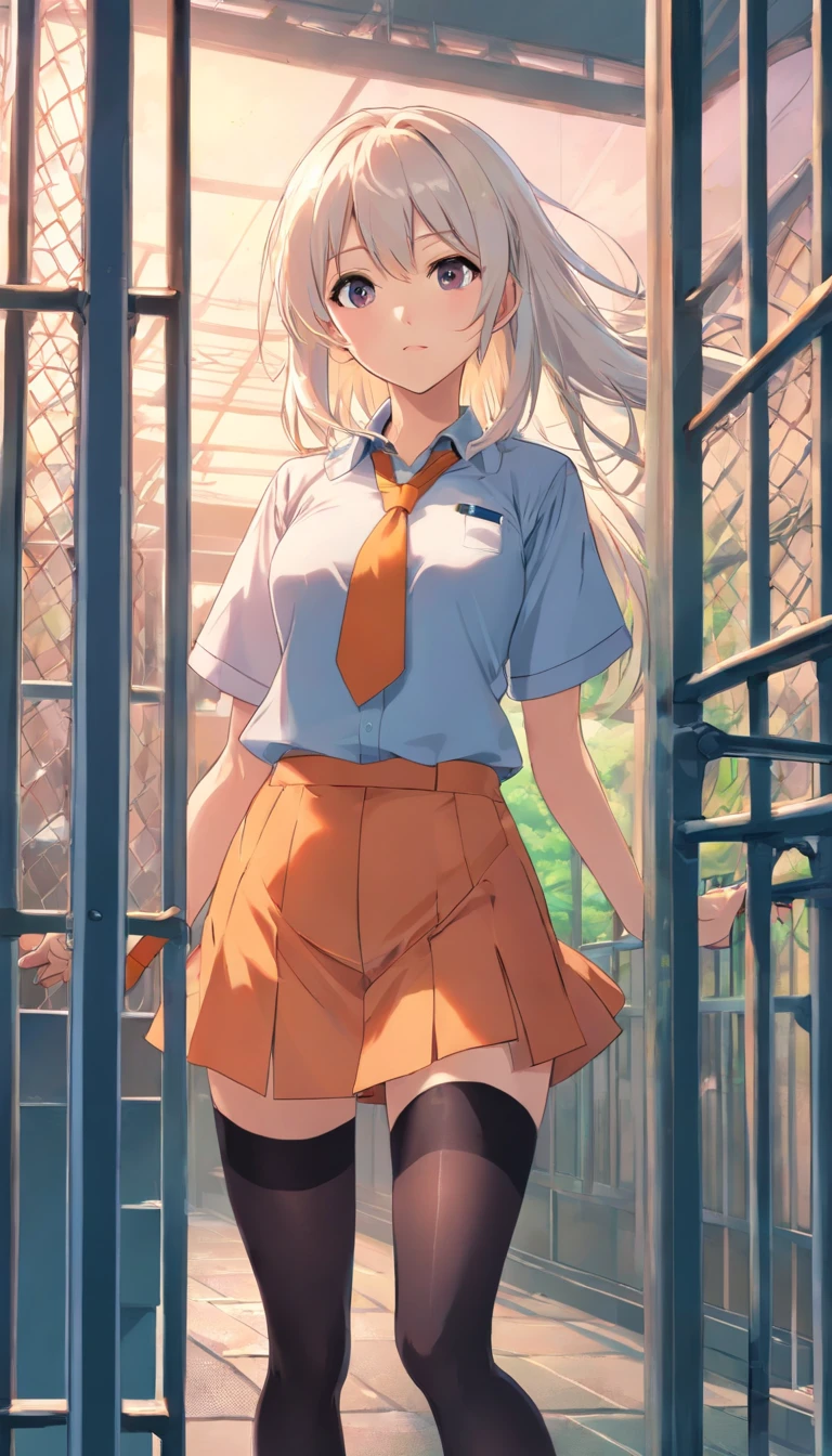 Highest quality,masterpiece,masterpiece portrait,((full body)), Blonde、Blue Eyes、Pink lips、、White shirt、Black Ribbon、Sexy atmosphere、cartoonist、(((Slightly erotic)))、Wearing a red beret、((Posing with a fountain pen))、Anime Style、Beauty、((The background is the wall of a coffee shop))、Sitting in a chair、(((Front view)))、Looking up
