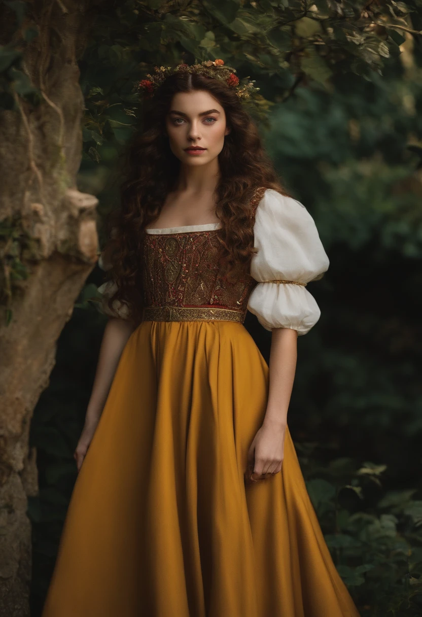 lorde da cidade bonito com roupa medieval e jovem