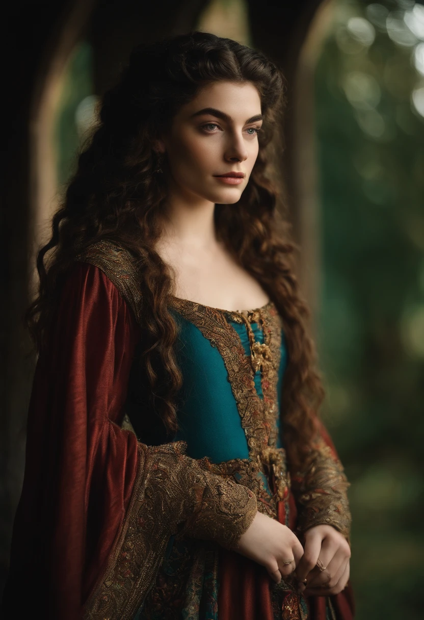 lorde da cidade bonito com roupa medieval e jovem