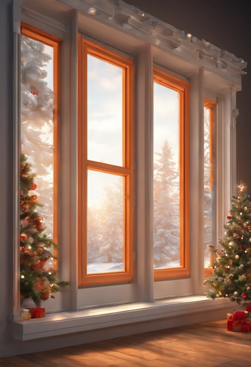 window, Christmas, the night