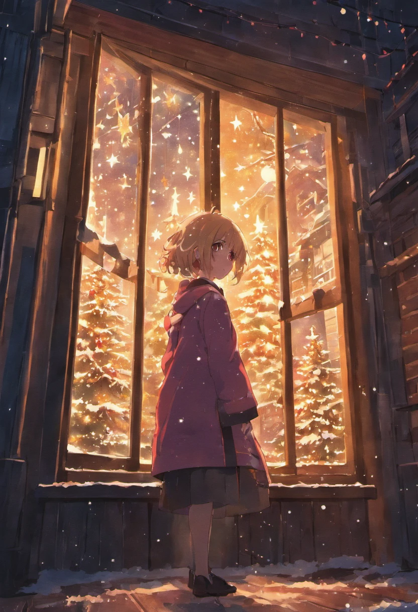 window, Christmas, the night