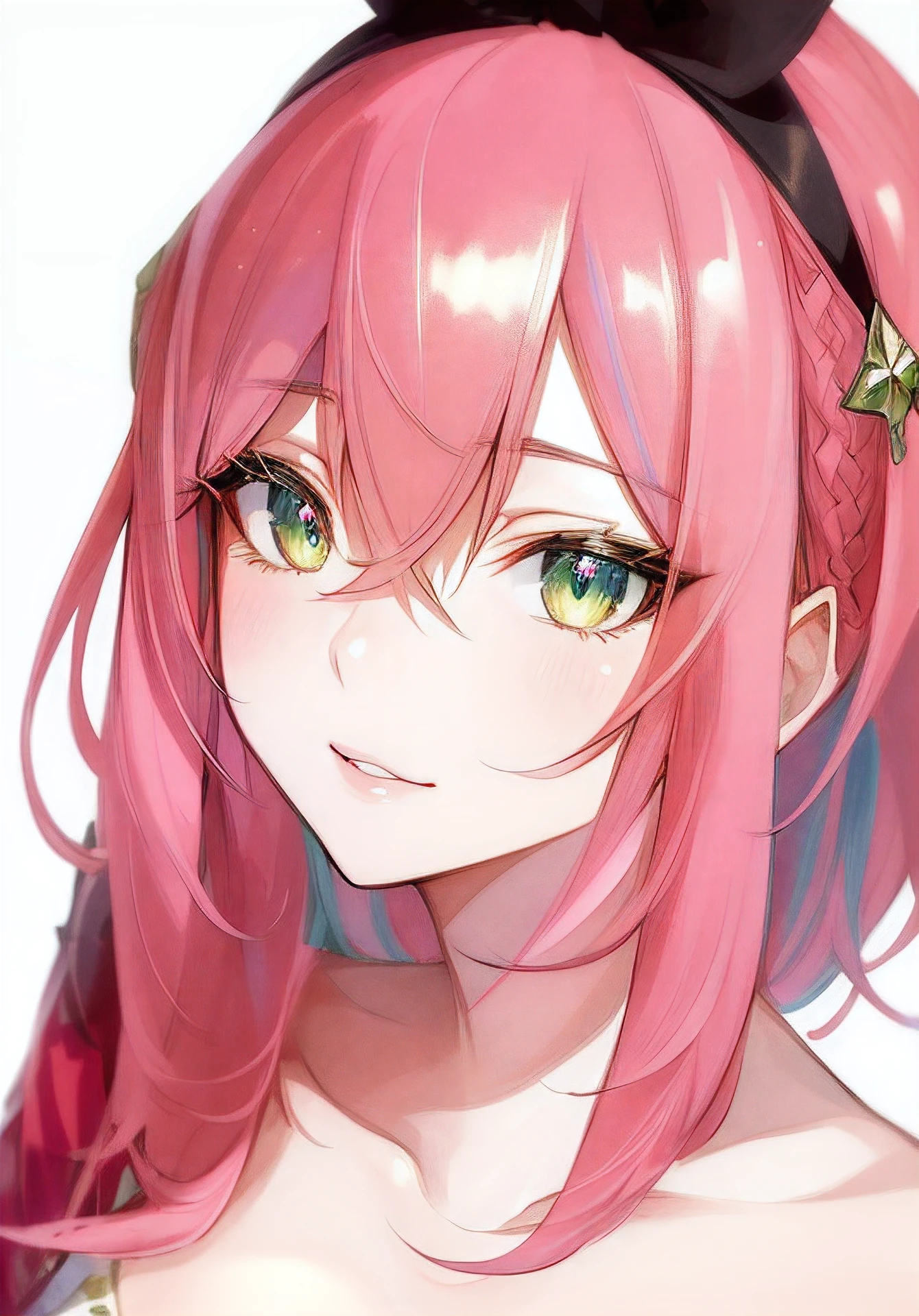 (best quality,high resolution,masterpiece:1.2),pink hair,green eyes,black jacket,beautiful detailed eyes,beautiful detailed lips,longeyelashes,sharp focus,vivid colors,ultra-detailed, closeup, full body