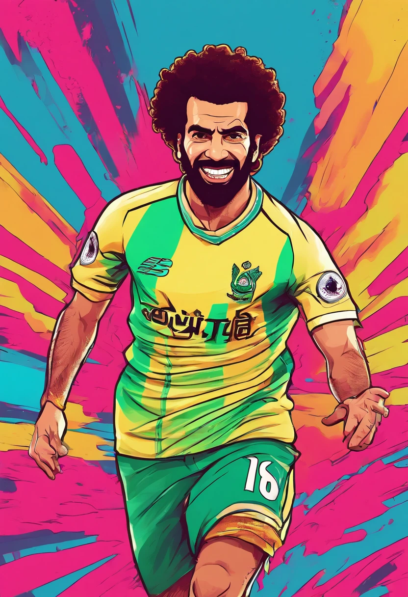 Portrait of Footballer Mohamed Salah