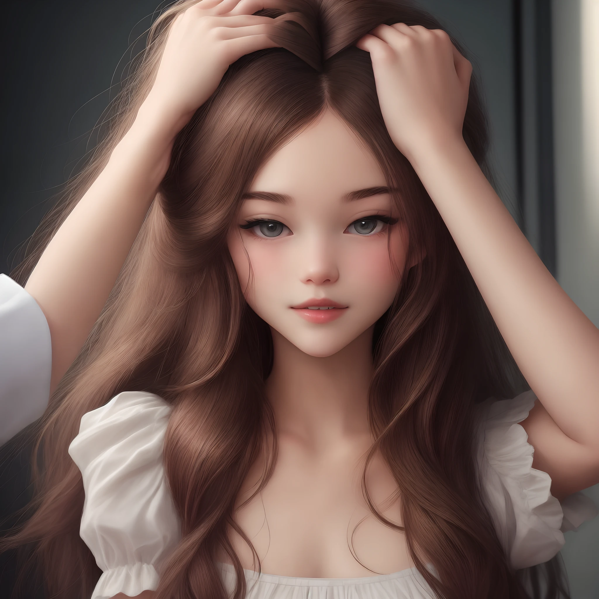 Touching hair