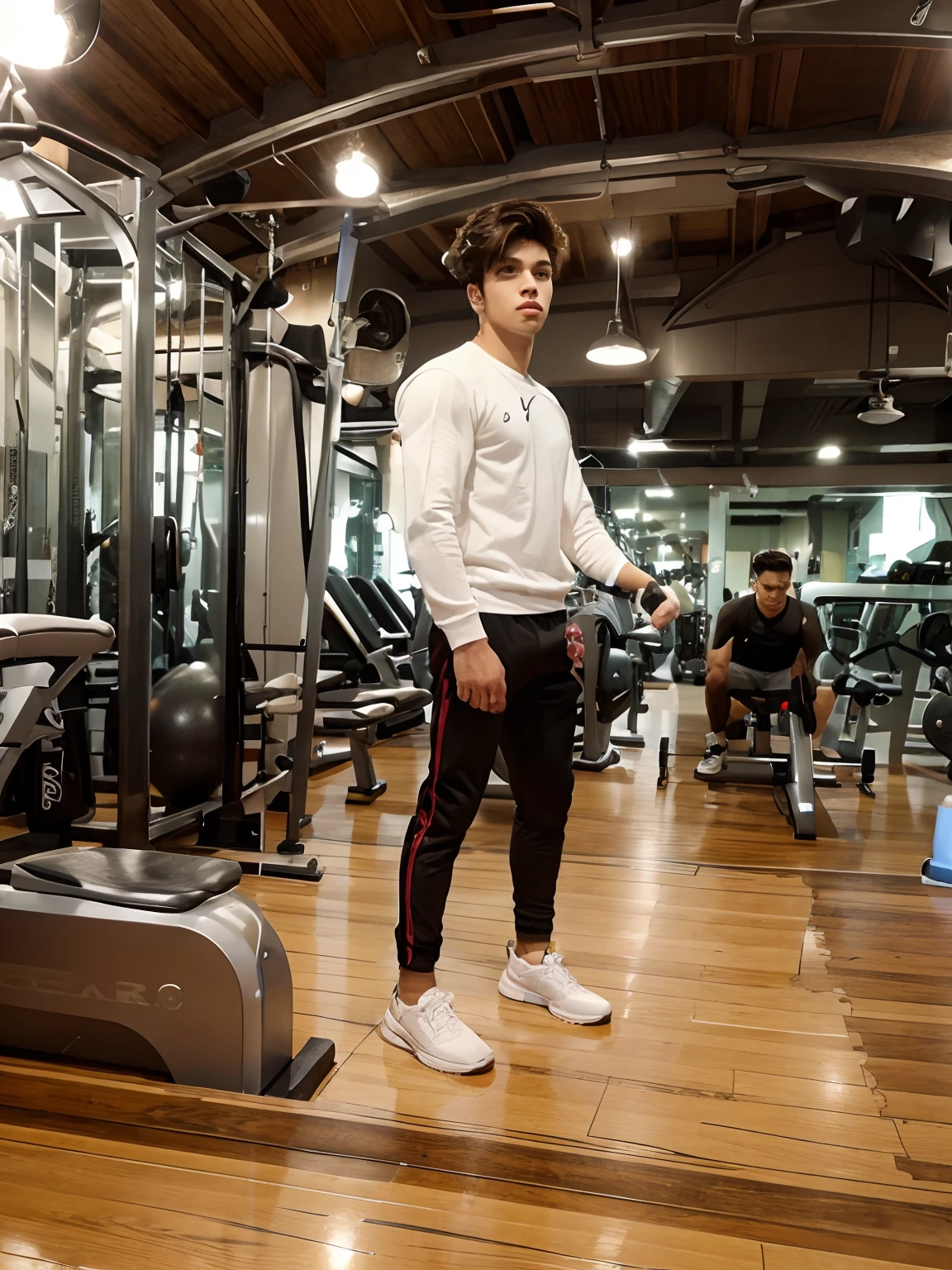 Gym background,stylish boy, handsome,