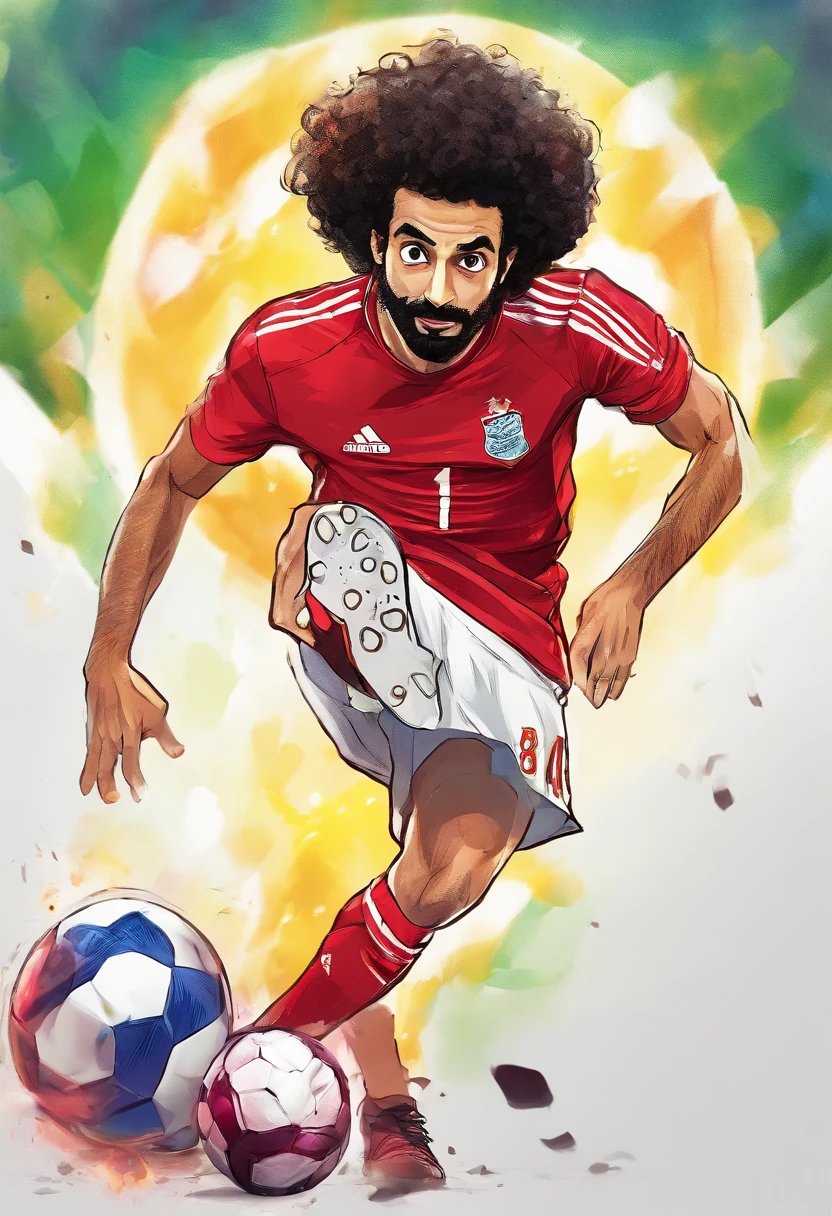 Portrait of Footballer Mohamed Salah