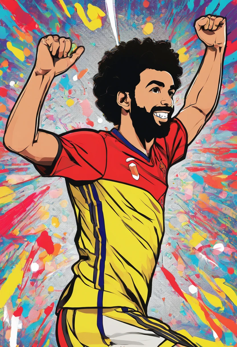 Portrait of Footballer Mohamed Salah