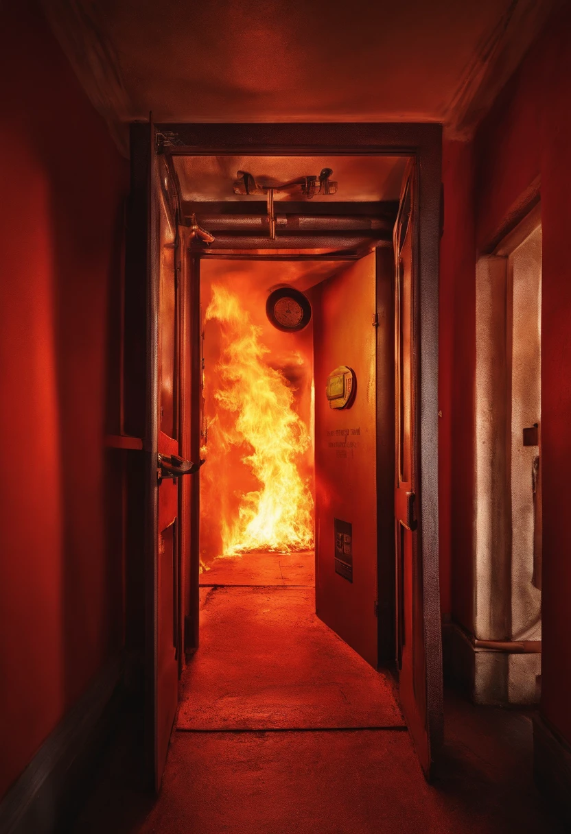 fire extinguisher 
fire hose 
Emergency Exit