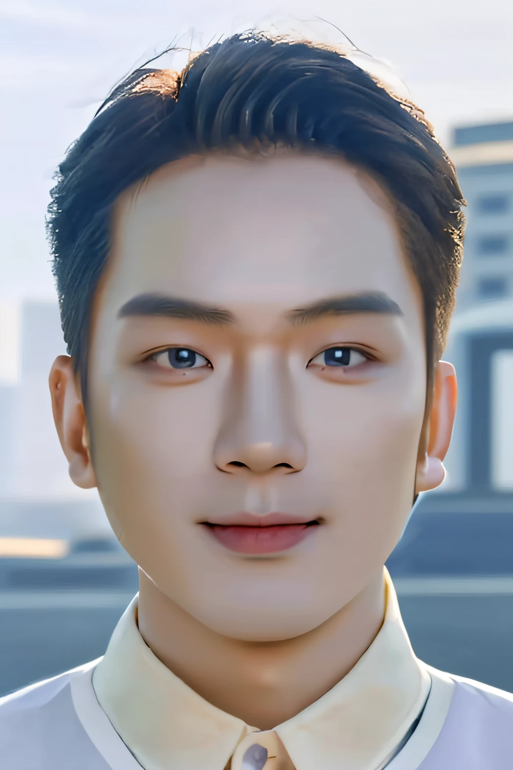 Super handsome boy,adolable,long shirt,Asian people,Ultra photo realsisim,Ultra-realistic skin,4K,In the daytime,Contre-Jour,Bust photo,frontage,exteriors|