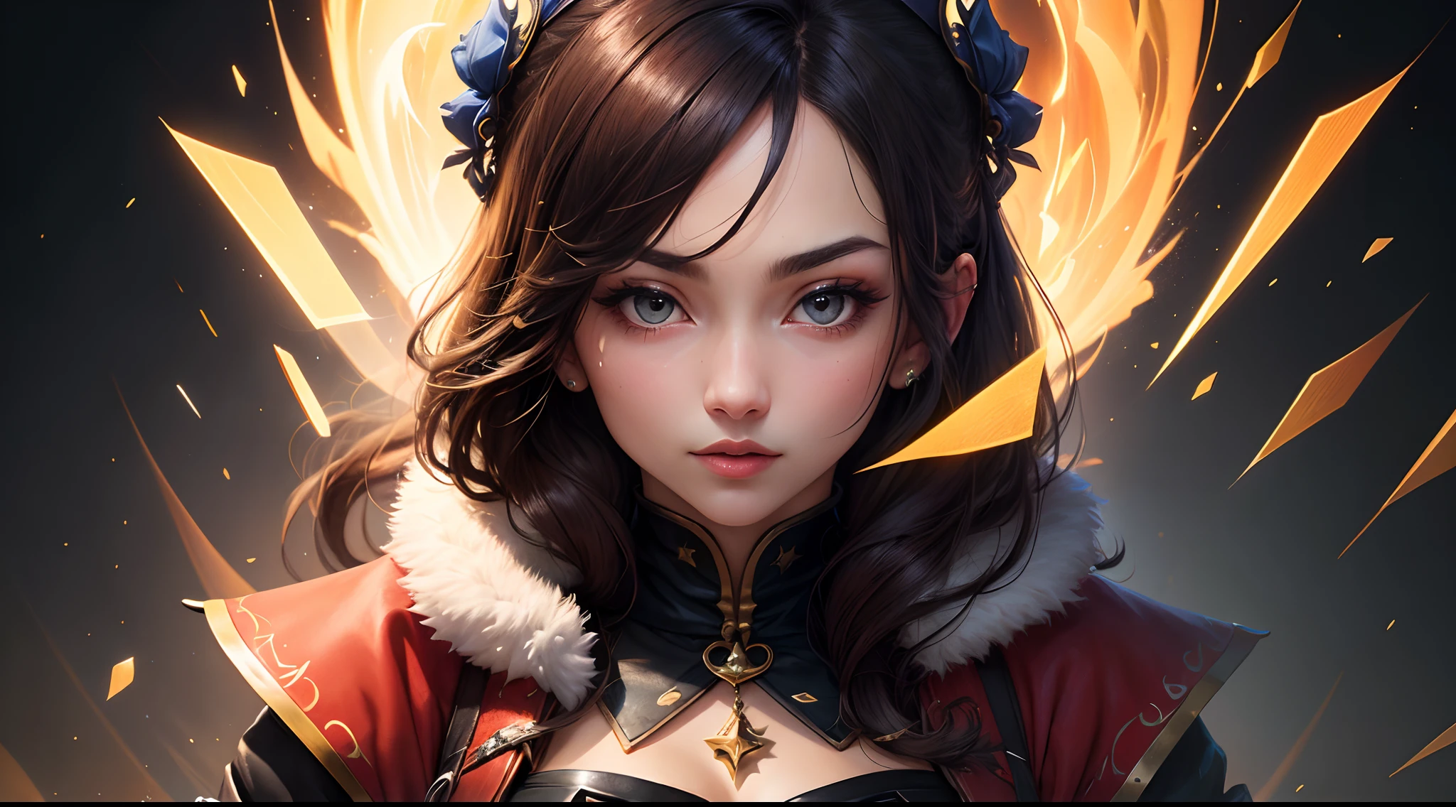 quality(8k wallpaper of extremely detailed CG unit, ​masterpiece, hight resolution, top-quality, top-quality real texture skin,hyper realisitic, digitial painting,increase the resolution,RAW photos，best qualtiy,highly detailed,the wallpaper),BREAK,8K, half face, Anime girl with long hair and a red cape on her head, Artgerm extremamente detalhado, estilo Artgerm, estilo de Artgerm, Artgerm. anime illustration, Artgerm. High detail, Artgerm em ArtStation Pixiv, nezuko kamda, olhos brilahantes, realistic Trend in ArtStation Pixiv, highes definition, 3d, 8K, Chibi 