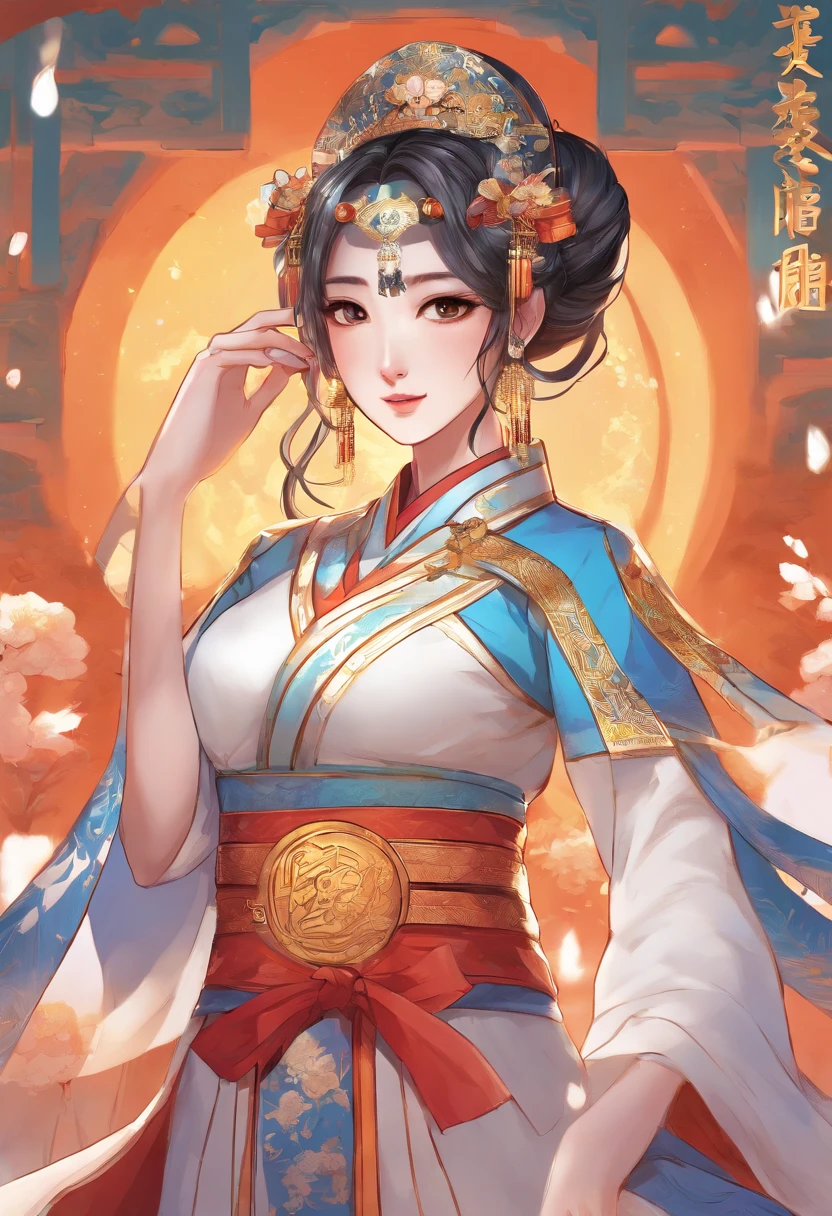 anime lady in a silver dress with a feather on her head, yun ling, inspired by Li Mei-shu, full body xianxia, highly detailed exquisite fanart, inspired by Pu Hua, inspired by Ju Lian, yang qi, lei min, Highly detailed CG unit 8k wallpaper, masterpiece, High resolution, highest quality, highest quality real texture skin, Super Real, Digital Painting, Best image quality, 最High resolution, 8k, ((Highly detailed eyes and face, Beautiful eyes every detail)), 1girl, Full Body Shot, smile, (china clothes, オフショルダー, disproportionate breasts, huge breasts, gigantic breasts, ),
