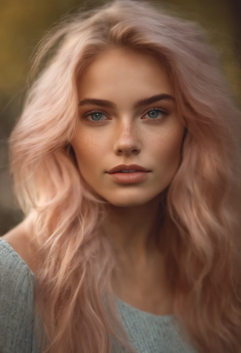 photo of beautiful age 18 girl, pastel hair, freckles sexy, beautiful, close up, young, dslr, 8k, 4k, ultrarealistic, realistic, natural skin, textured skin (((nude)))