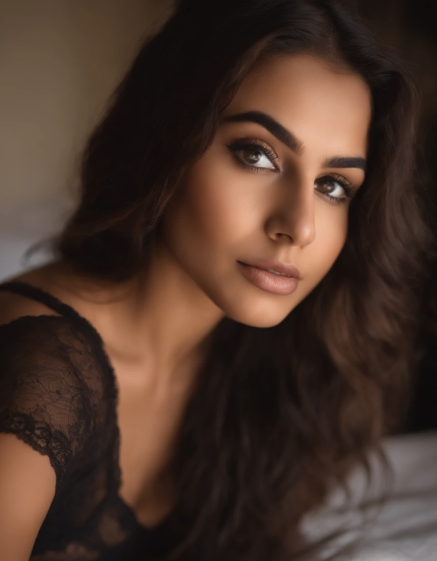 Mallu, Arafed woman with matching tank top and panties, fille sexy aux yeux bruns, Portrait Sophie Mudd, cheveux bruns et grands yeux, selfie of a young woman, Yeux de chambre, Violet Myers, sans maquillage, maquillage naturel, looking straight at camera, Visage avec Artgram, Maquillage subtil, Superbe photo du corps entier, dans la chambre, Open bare leg neckline
