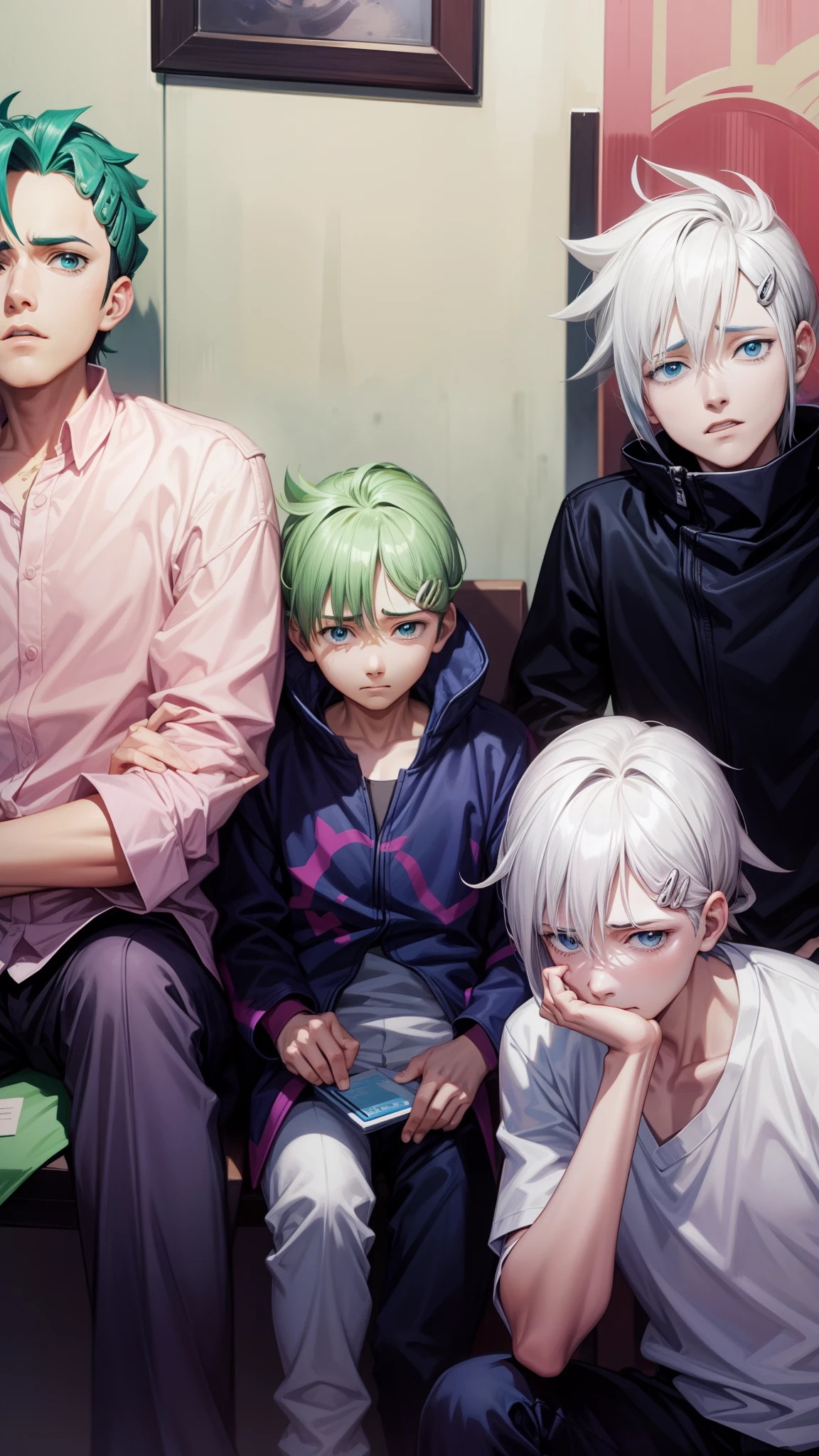 4 handsome boys, great character, details according to photo, boruto