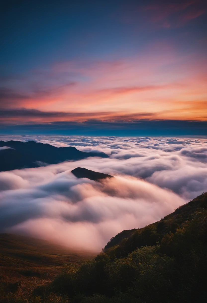 I want to make a picture of the sky, Above the clouds, com fundo de luz