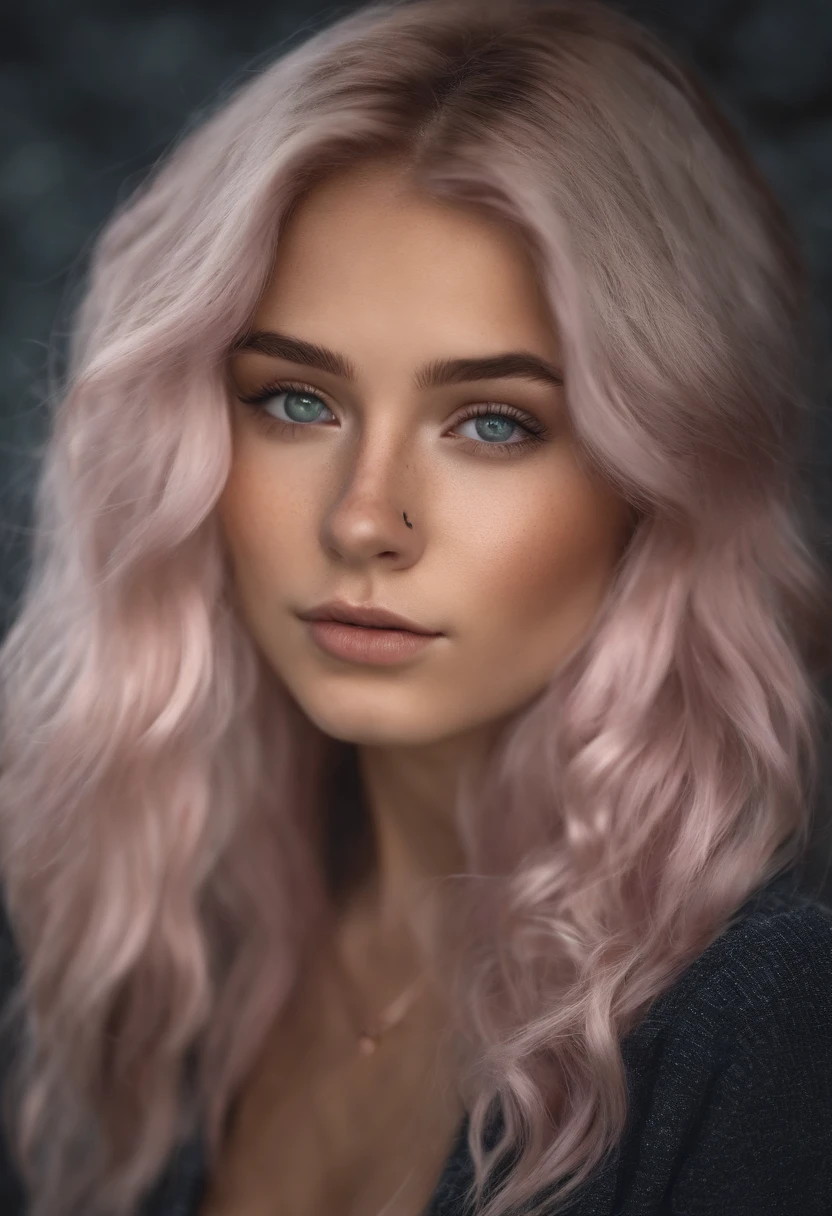 photo of beautiful age 18 girl, pastel hair, freckles sexy, beautiful, close up, young, dslr, 8k, 4k, ultrarealistic, realistic, natural skin, textured skin