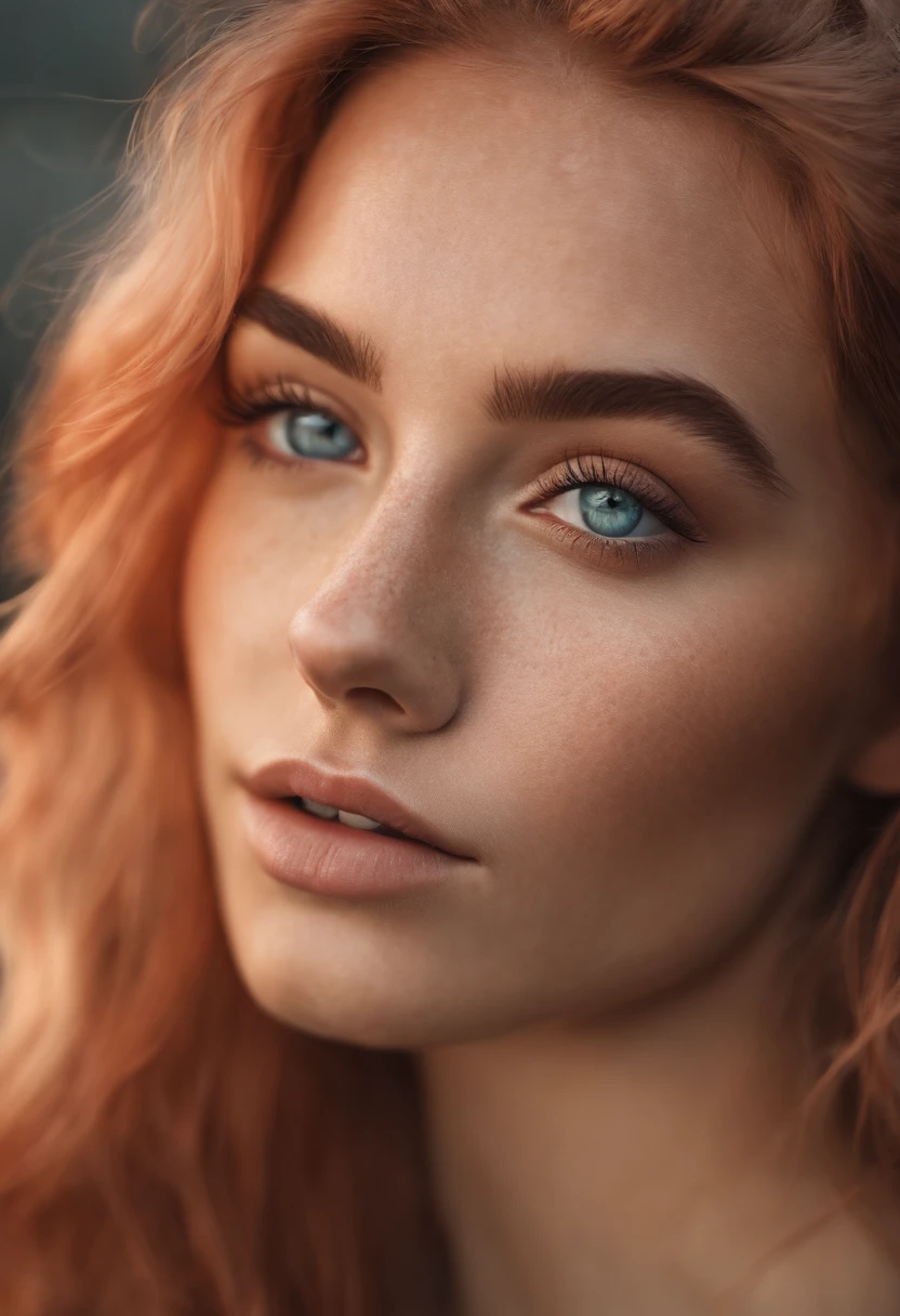 photo of beautiful age 18 girl, pastel hair, freckles sexy, beautiful, close up, young, dslr, 8k, 4k, ultrarealistic, realistic, natural skin, textured skin