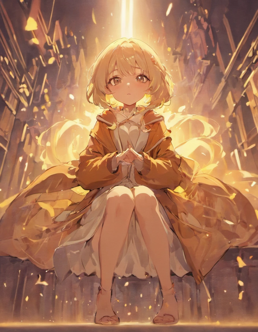 The blonde、Short stature、Coat、Kamimei、Chilling、Cocoa、Kneeling pose