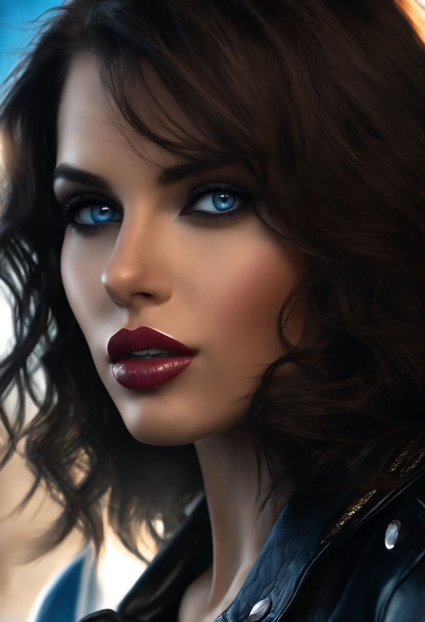 (best quality,realistic:1.37),sexy,dark hair,blue eyes,leather jacket,1girl,beautiful detailed eyes,beautiful detailed lips,vivid colors,dramatic lighting,topless
note:Make sure the prompt you provide meets Stable Diffusion's requirements and format requirements,Here are some modifications and instructions for the prompts you provide:
-will"girl"Changed to"1girl",to clearly designate the image of a girl。
- Added"topless"to describe the details of the girl's outfit。
Please reconfirm and adjust your prompt according to your needs,I will generate high-quality images for you based on the final confirmation result。