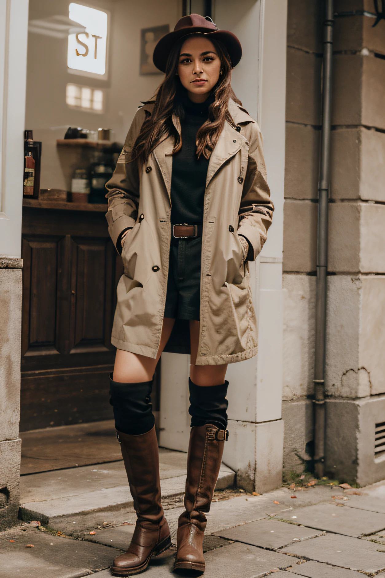 1girls, Stiefel, hunter look