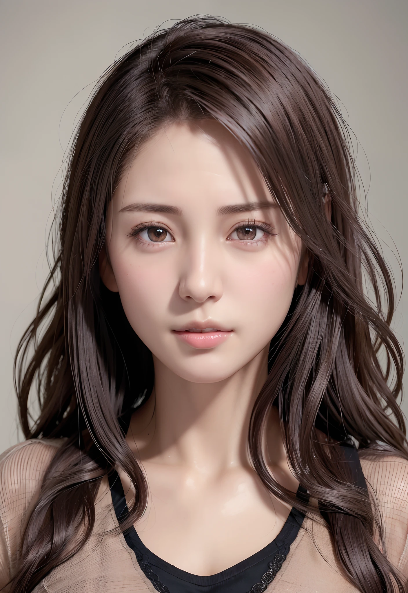 (masutepiece:1.4), (8K, Photorealistic, Raw photo, Best Quality: 1.4), Japanese, (1girl in), Beautiful face, (Realistic face:1.4), (very detail hair:1.3), Beautiful hairstyle, Realistic eyes, Beautiful detailed eyes, (Realistic skin:1.3), Beautiful skin, Attractive, 超A high resolution, A hyper-realistic, Highly detailed, Golden ratio, (Detailed face:1.4), (Realistic medium breasts:1.4), (Braless:1.4), perky_,