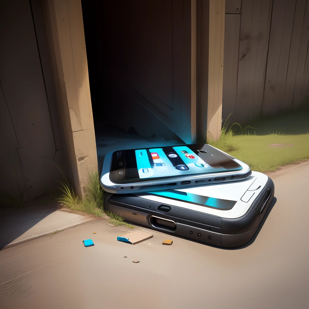Cell phone falling to the ground