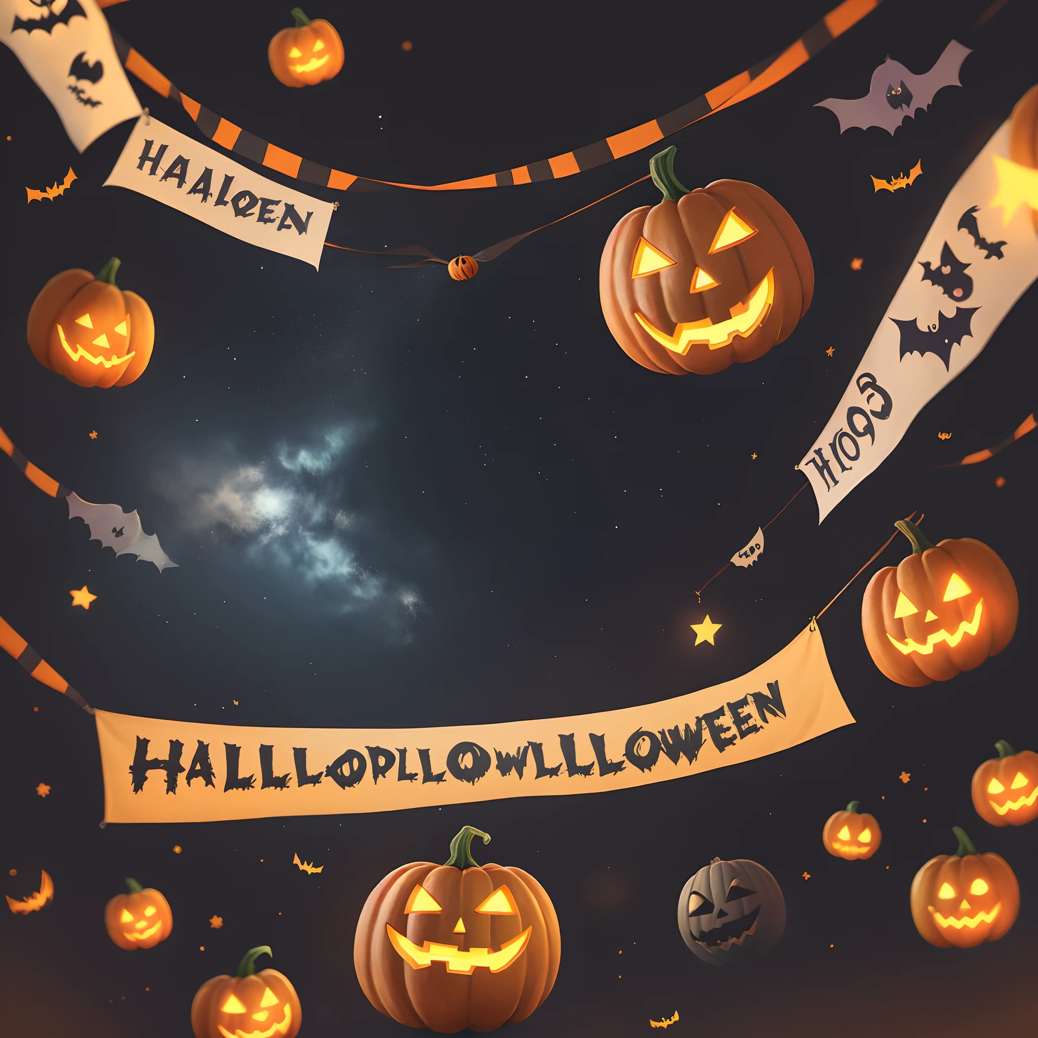 Create a Halloween-themed banner where you have space to type text.