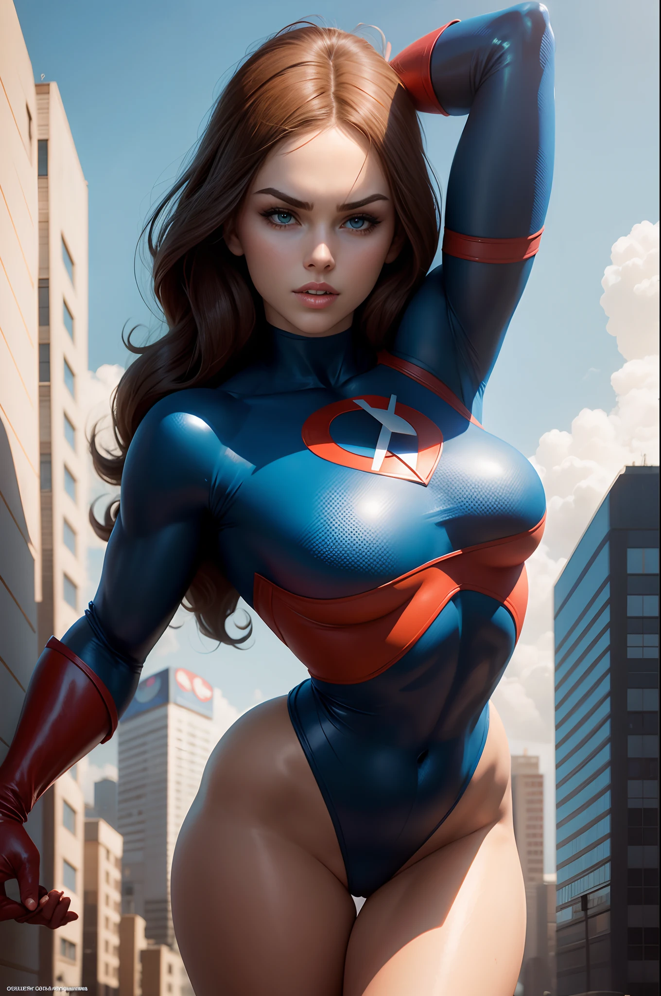 Elasta Girl of the incredibles, in blue bikini, sexi pose ,hq