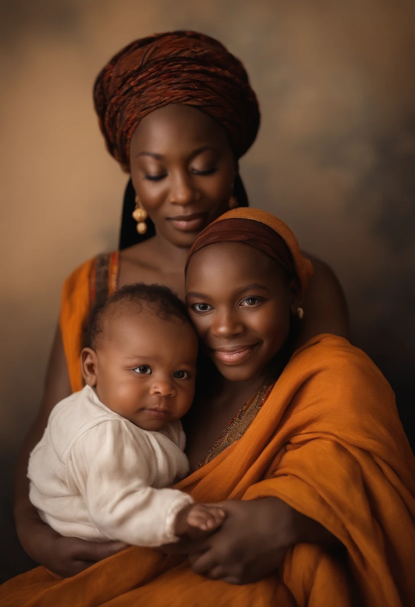 "Por favor, create a hyper-realistic photographic image that depicts the moment when people consulted Zechariah about the 's name. About the price, Zacarias, dressed in AFRICAN costumes from the time of the AFRICAN Empire and with his hair covered, is unable to speak. Ele opta por escrever a resposta, Indicando: 'His Name Is John'. The countenance on her face conveys happiness and joy as she reveals the babyame. As pessoas ao seu redor, also dressed in AFRICAN clothes of the time, show expressions of curiosity and contentment. The photography is extremely realistic, with specular illumination, volumetric facial light and visible shadows, destacando detalhes intrincados. The image is elaborate and hyper-realistic, capturing the cultural richness of the time and the emotion of the moment, Based on the biblical narrative."