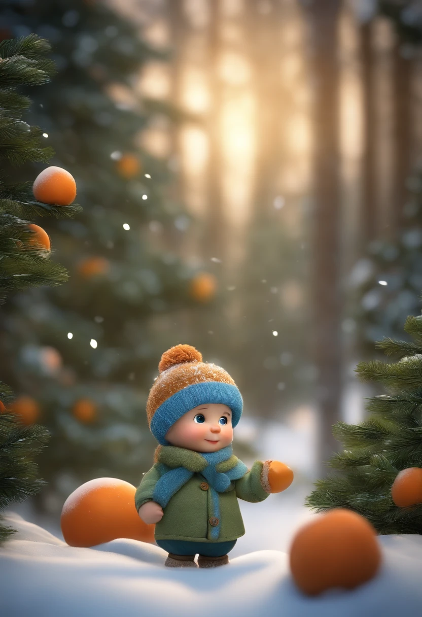 Era uma vez um garotinho chamado Levy que vivia em uma aconchegante casa no topo de uma colina coberta de neve. Ele adorava o inverno, When I could play in the snow and build magical snowmen. Seu boneco de neve favorito era Frosty, com um nariz de cenoura e olhos de pedra cintilantes, barnet, Tom, Estilo Pixar, ......3d, desenhos animados, rosto detalhado, asymmetrical 16k