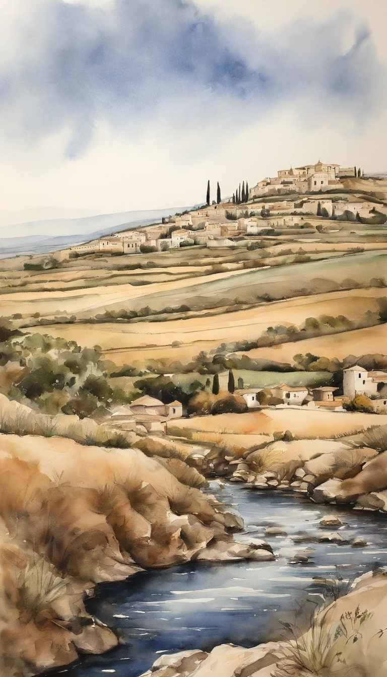 ISRAELI PALESTINIAN CONFLICT,ink and watercolor painting,water ink,ink,Smudge,Faraway view,Ultra-wide viewing angle,Meticulou,Extremely detailed picture depiction,wide angles,depth of fields,tmasterpiece,realisticlying,Beautifully depicted,A detailed,acurate,Works of masters,tmasterpiece
