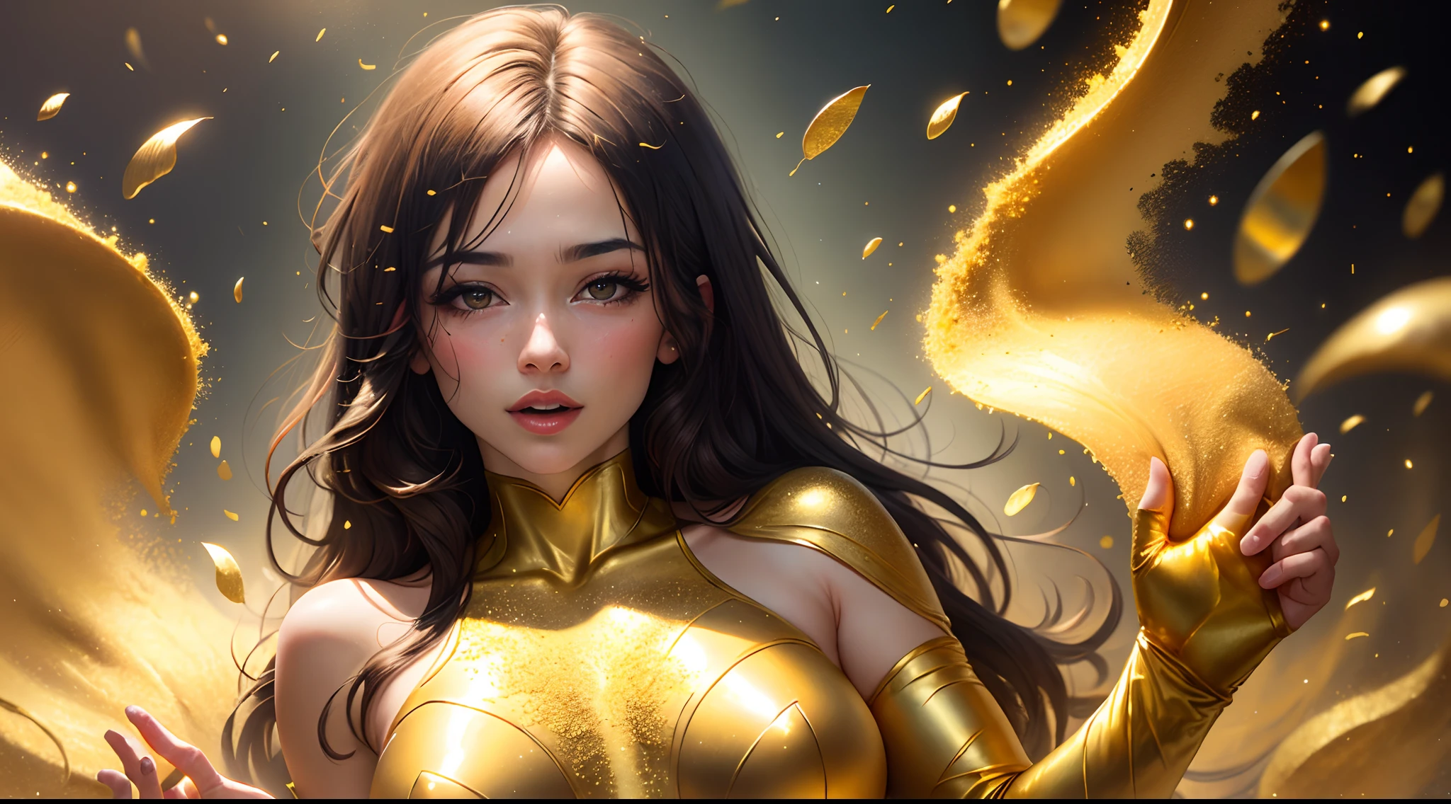 Covered in gold dust
