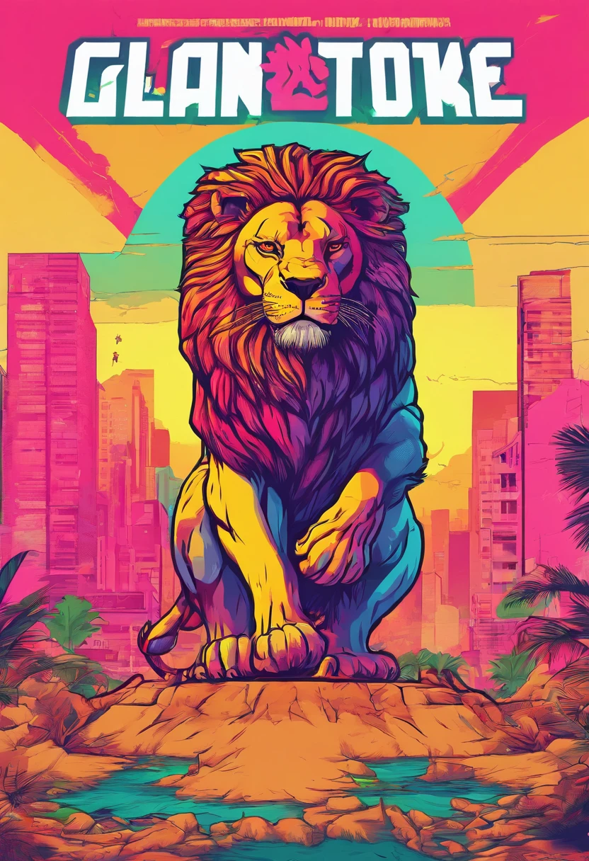 Generate artwork , lion