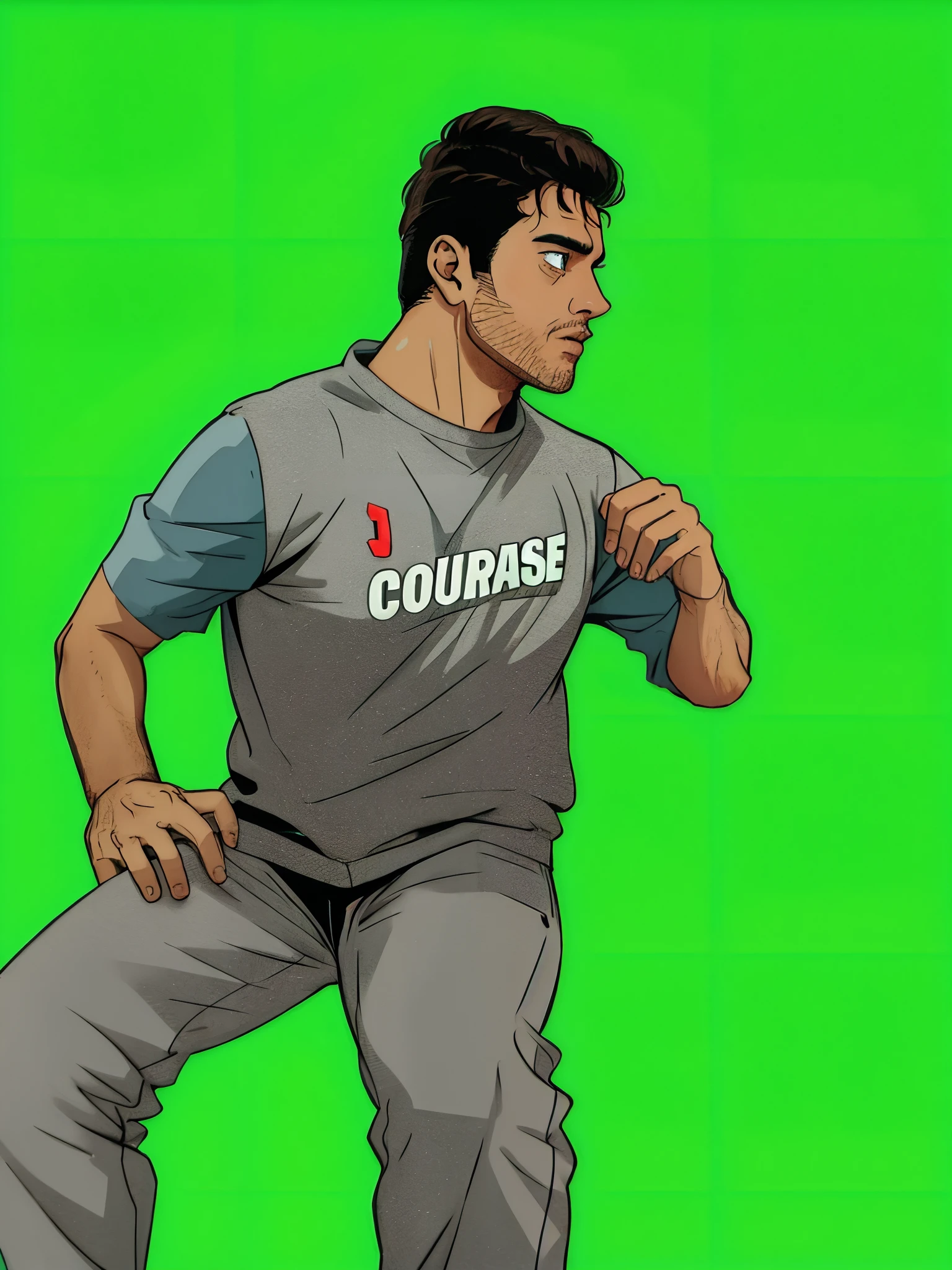 turn this man to cartoon style