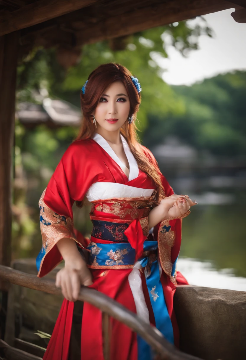 Beautuful Women huge tit japanes femele bustup Benzaiten cosplay A sexy Overexposed