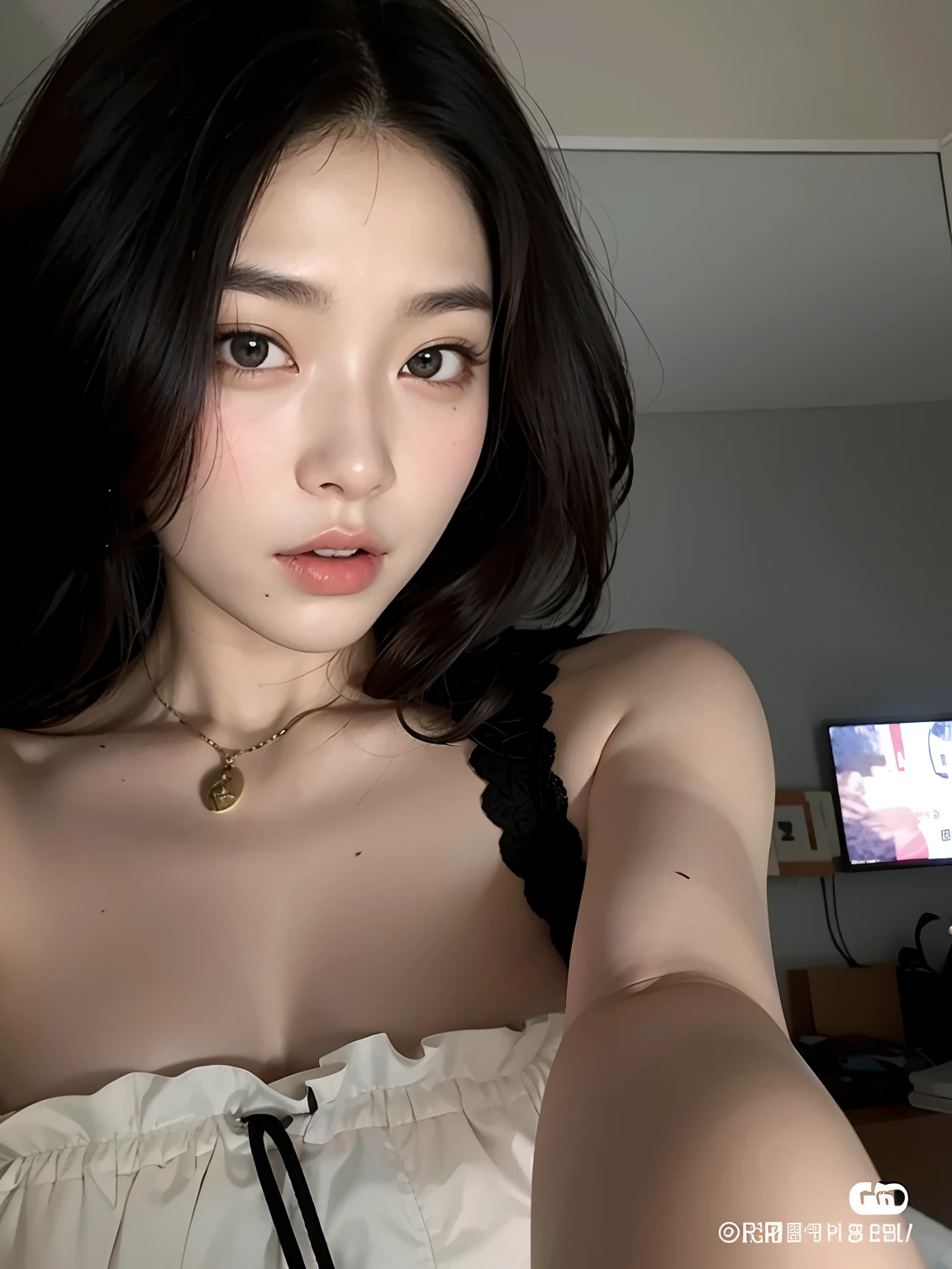 Hay una mujer con un pecho muy grande posando para una foto, Lalisa Manobal, Asian face, Cara sexy con maquillaje completo, asian features, young cute wan Asian face, detailed face of a Asian girl, con flequillo completo, beautiful Asian girl, con flequillo, an asian woman, asian beautiful face, Hermosa Delphine, Asian girl